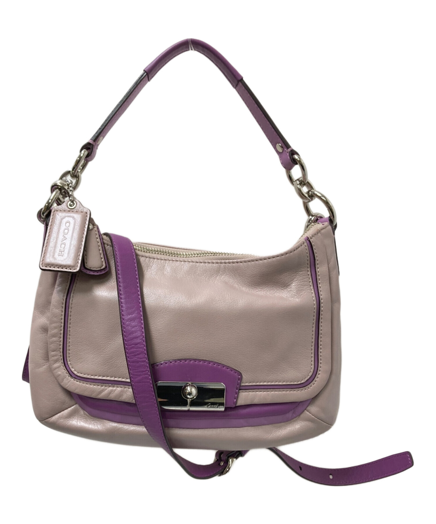 中古・古着通販】COACH (コーチ) ショルダーバッグ パープル サイズ