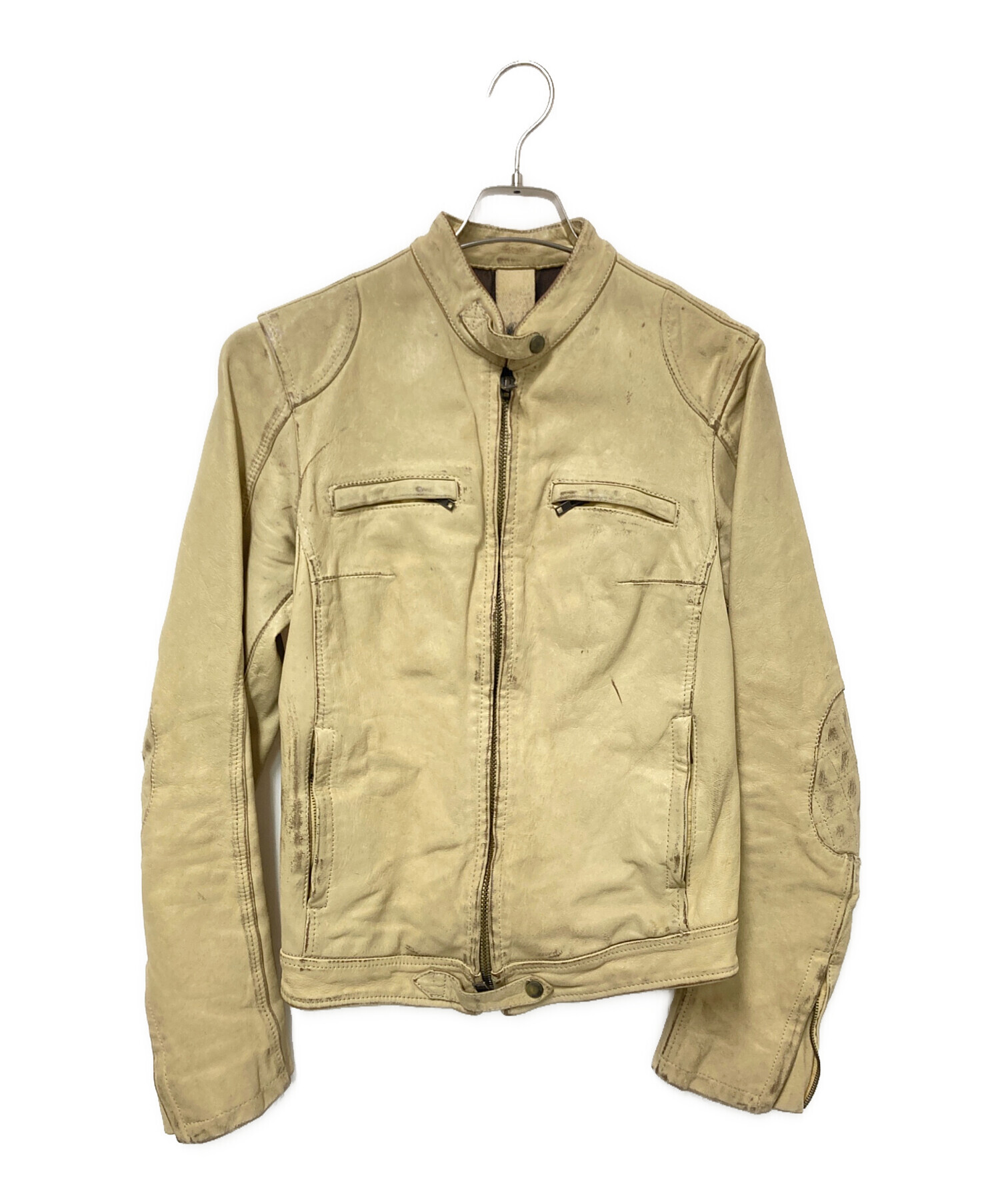 中古・古着通販】VERA PELLE (ベラペレ) レザーシングルライダース 