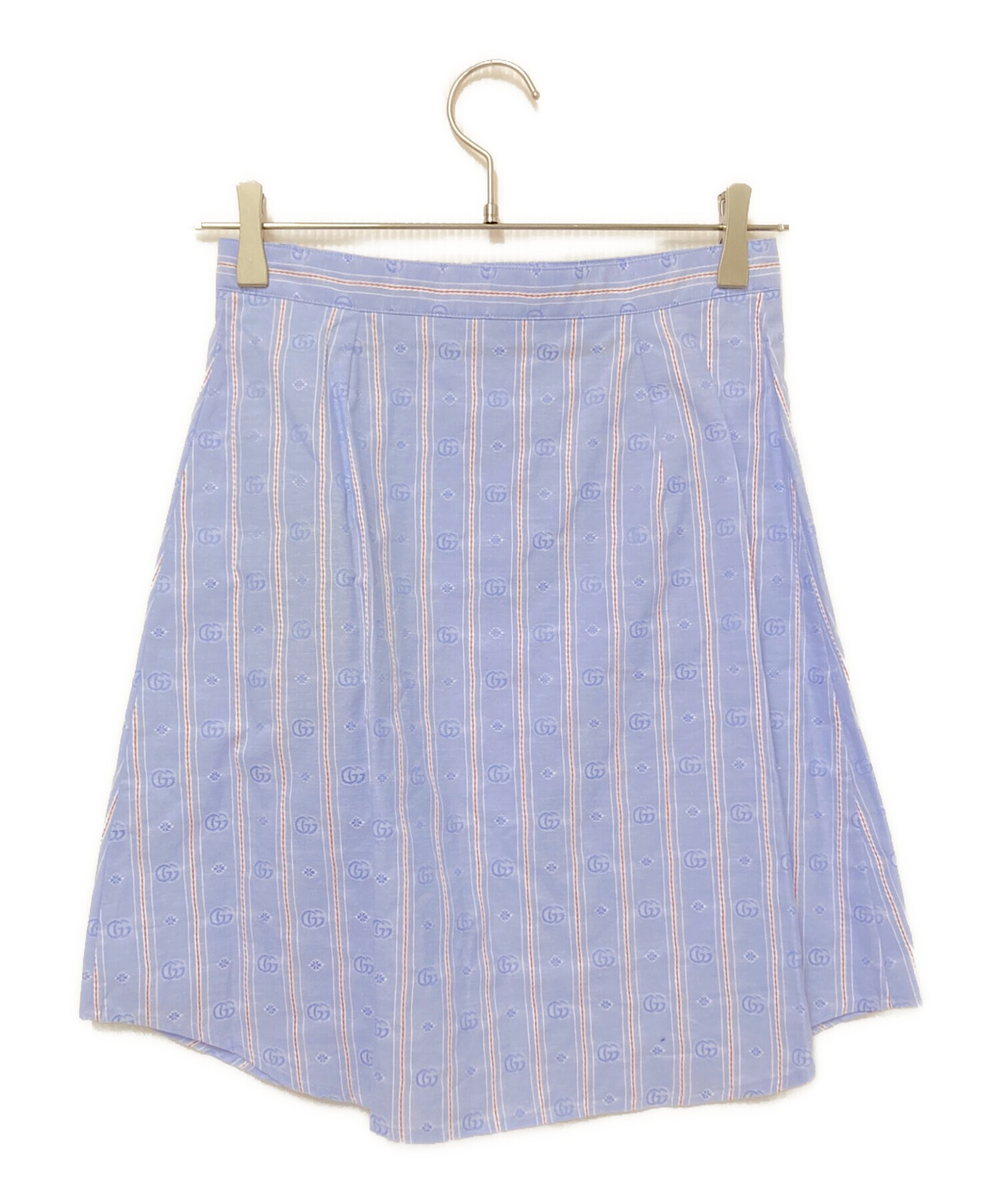 中古・古着通販】GUCCI (グッチ) ストライプスカート ブルー サイズ:38