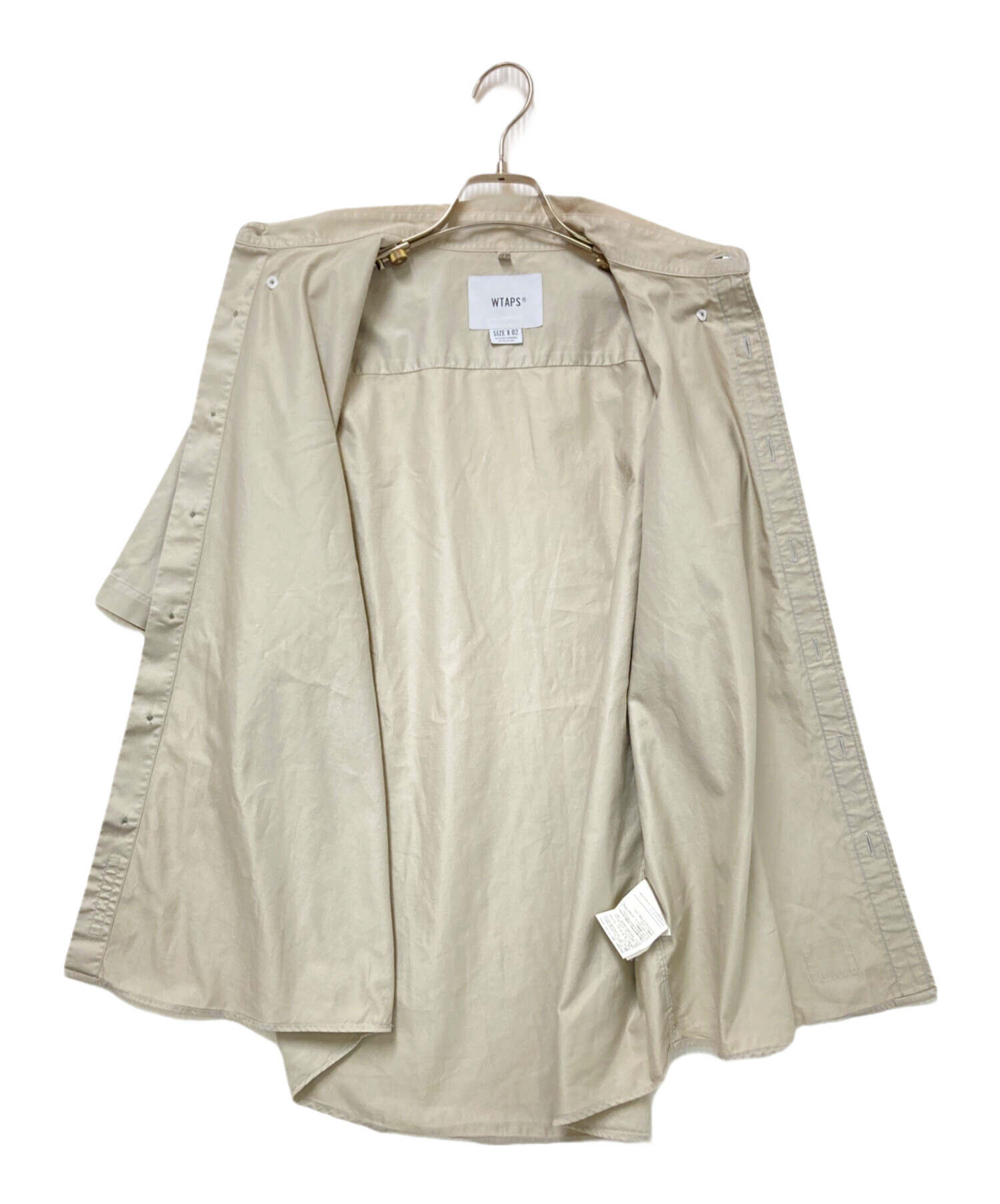 中古・古着通販】WTAPS (ダブルタップス) 半袖シャツ ベージュ サイズ