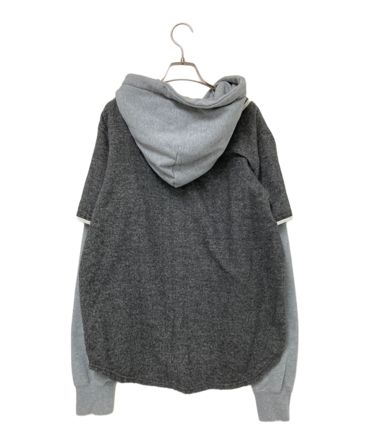 STUSSY レイヤード ベースボール パーカー Mサイズ 中古・古着通販】stussy (ステューシー) レイヤードベースボール