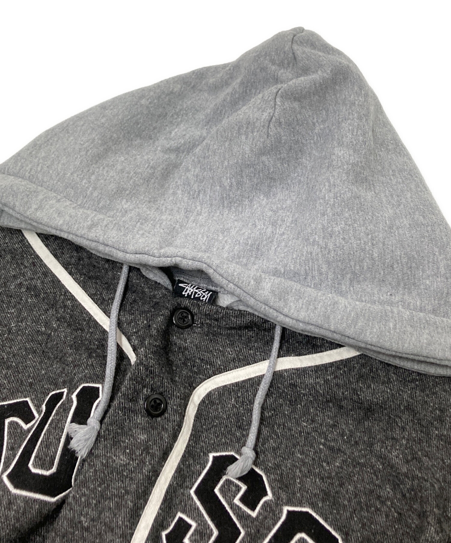 STUSSY レイヤード ベースボール パーカー Mサイズ 中古・古着通販】stussy (ステューシー) レイヤードベースボール