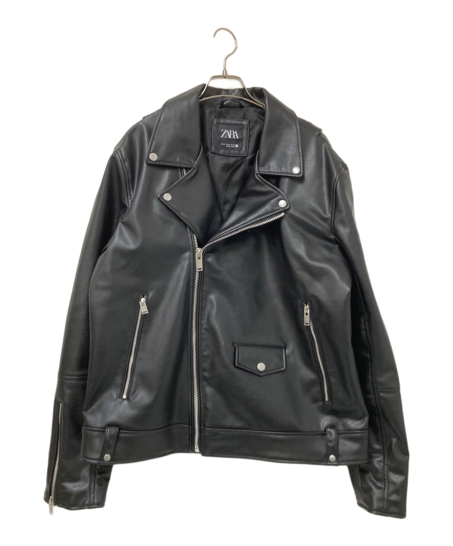 中古・古着通販】ZARA (ザラ) フェイクレザーダブルライダース