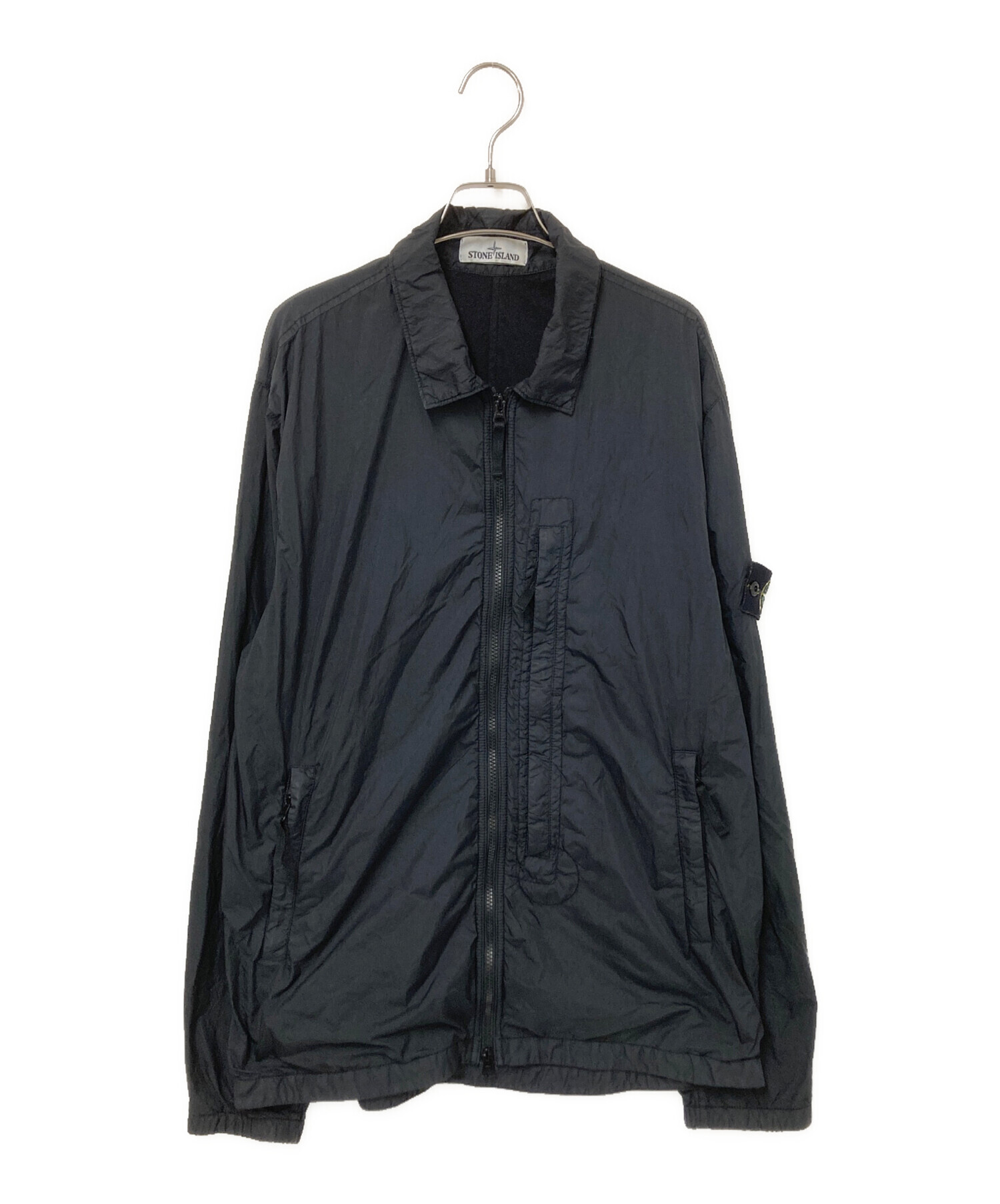 古着 STONE ブルゾン ブラック サイズXL 中古・古着通販】STONE ISLAND (ストーンアイランド) ナイロン