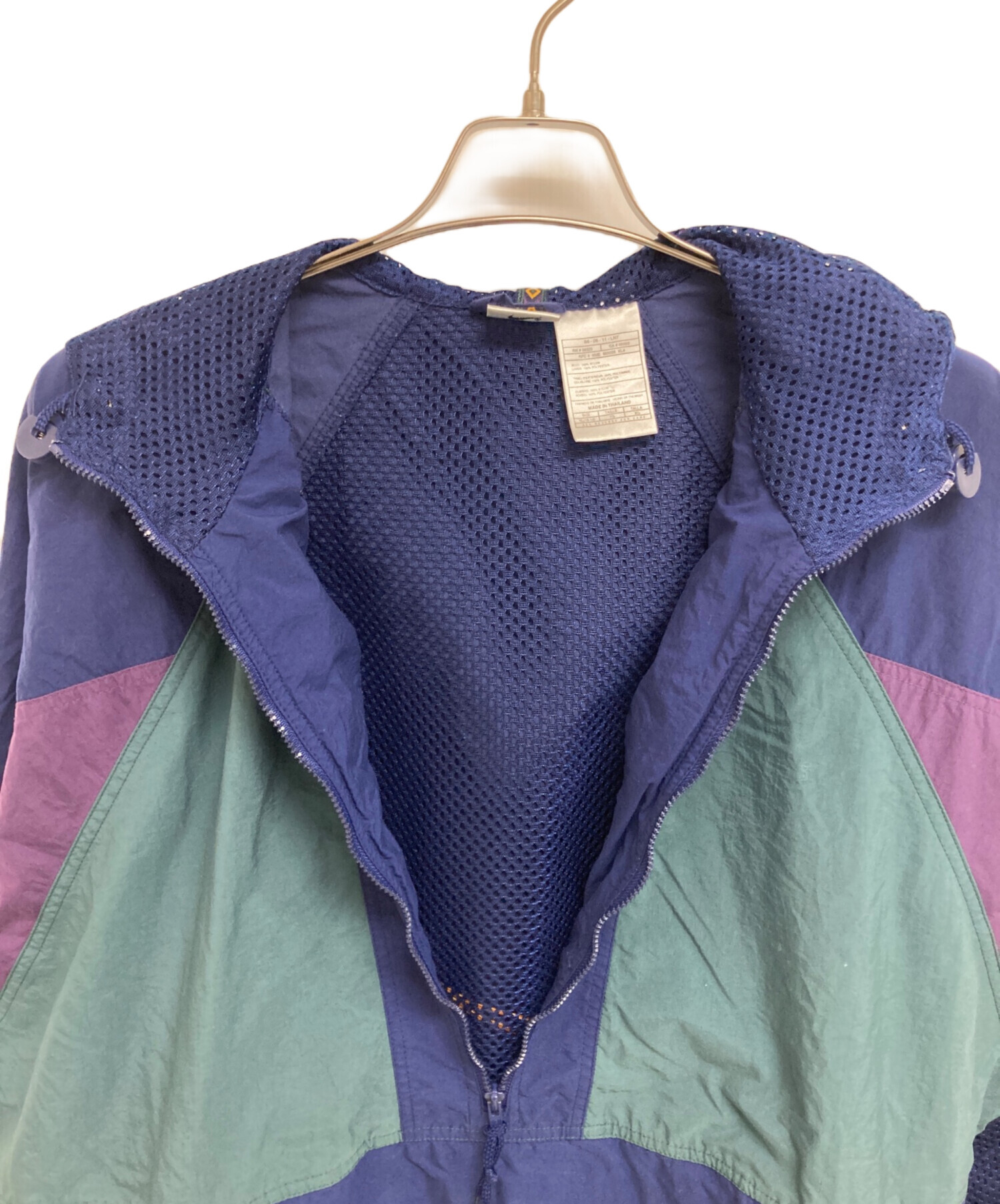 中古・古着通販】NIKE (ナイキ) アノラックパーカー グリーン×ネイビー