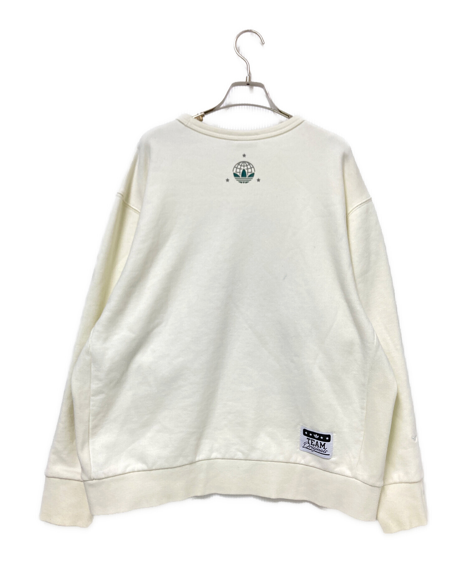 中古・古着通販】adidas (アディダス) 刺繍スウェット ホワイト サイズ