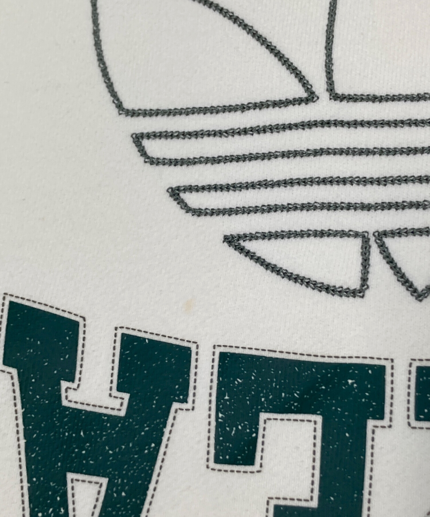 中古・古着通販】adidas (アディダス) 刺繍スウェット ホワイト サイズ