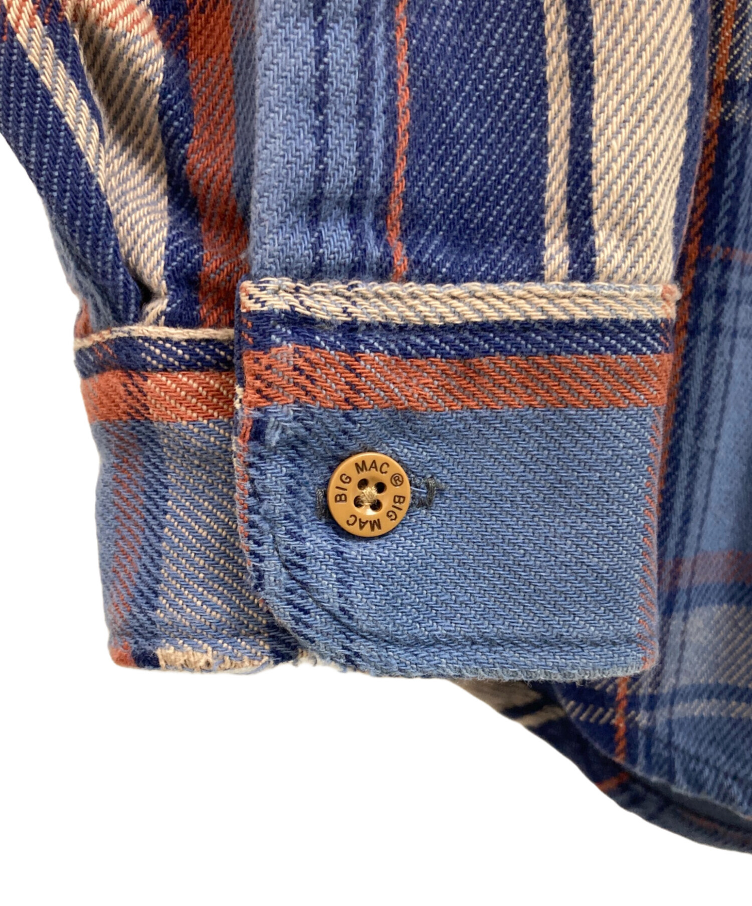 中古・古着通販】BIG MAC (ビッグマック) ネルシャツ ブルー サイズ:L