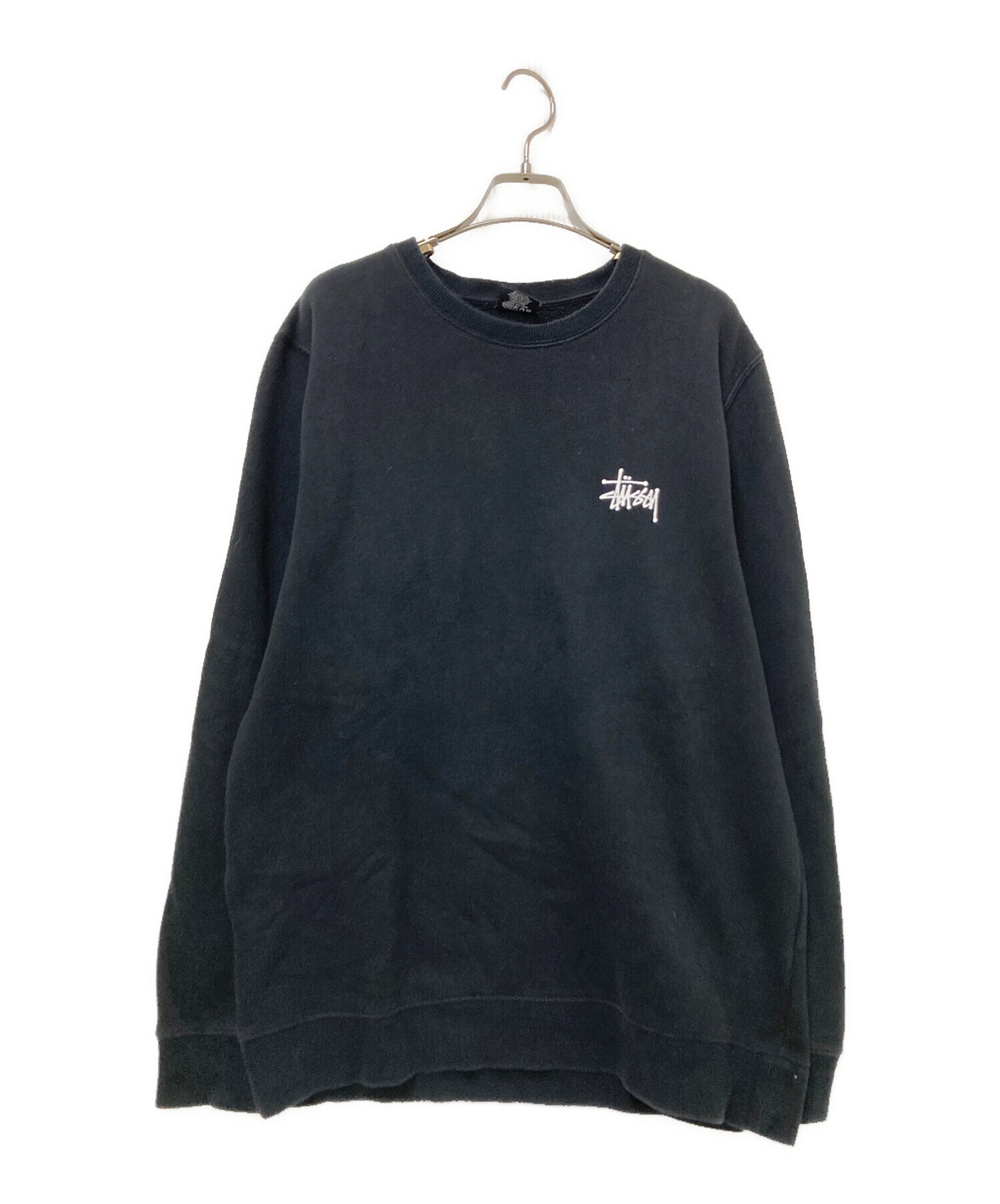 中古・古着通販】stussy (ステューシー) プリントスウェット ブラック 