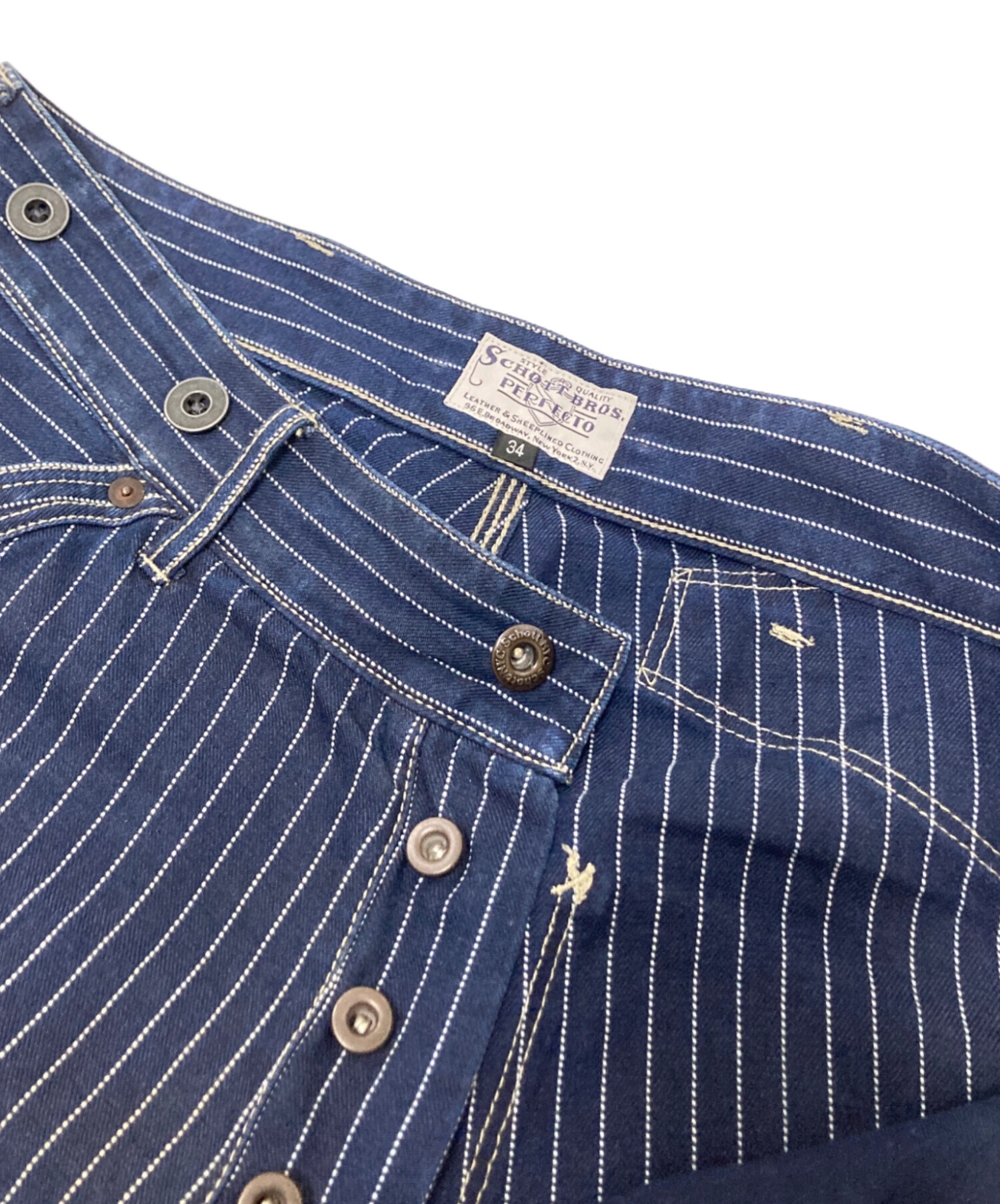 中古・古着通販】Schott (ショット) OLD HICKORY DENIM PANTS ネイビー