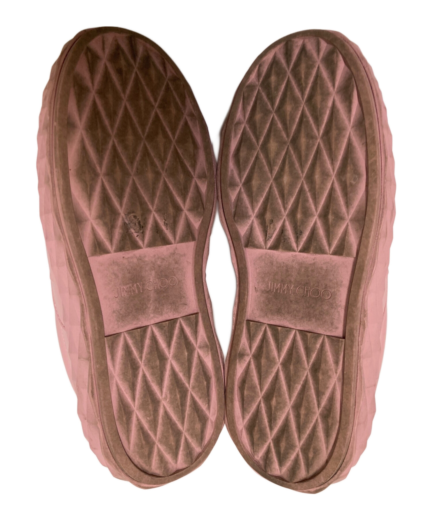 中古・古着通販】JIMMY CHOO (ジミーチュウ) DIAMOND SLIP ON/F ピンク