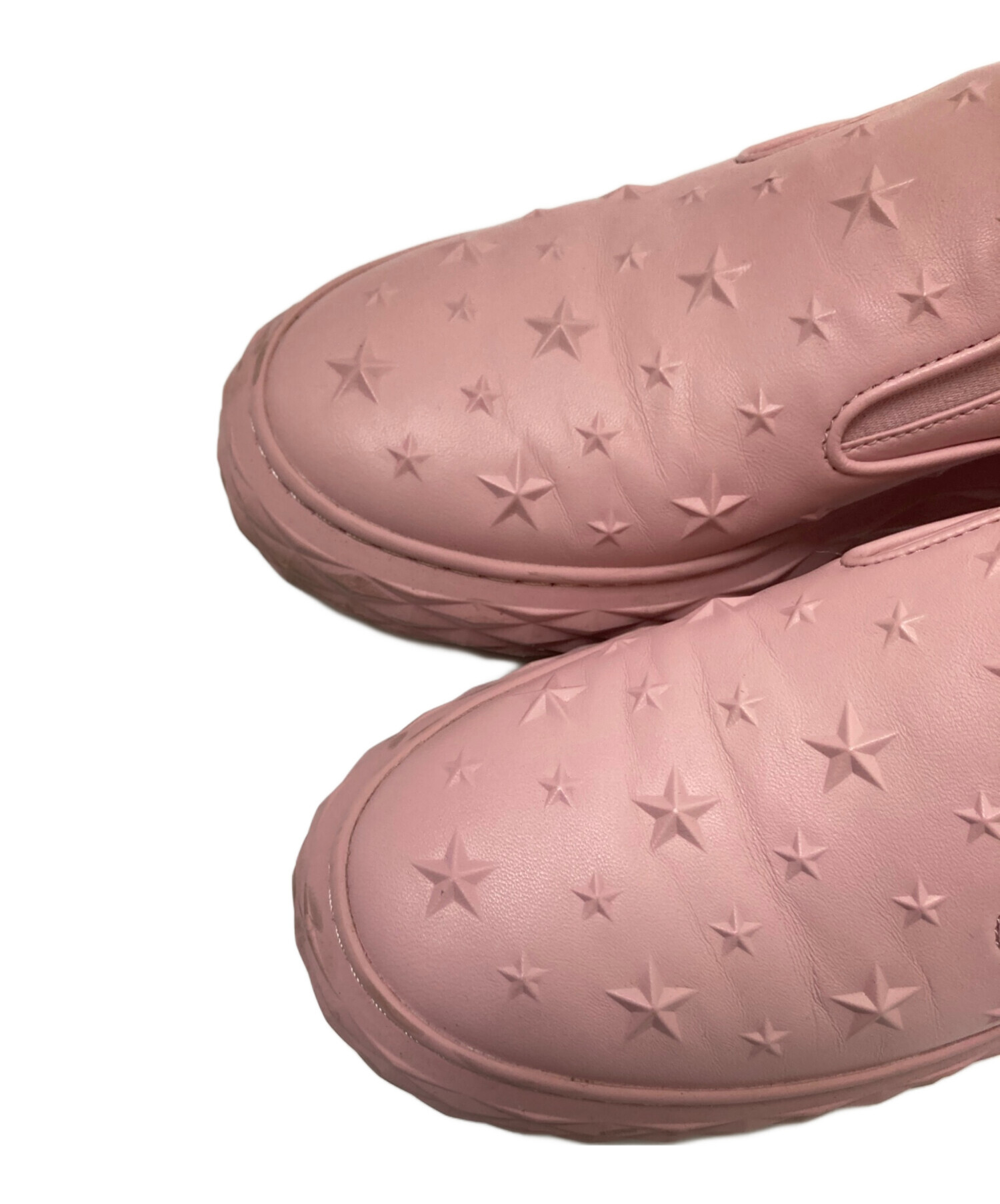 中古・古着通販】JIMMY CHOO (ジミーチュウ) DIAMOND SLIP ON/F ピンク