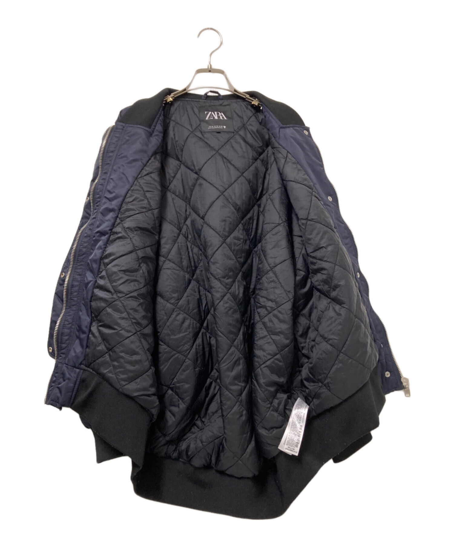 中古・古着通販】ZARA (ザラ) 中綿MA-1ジャケット ネイビー サイズ:M