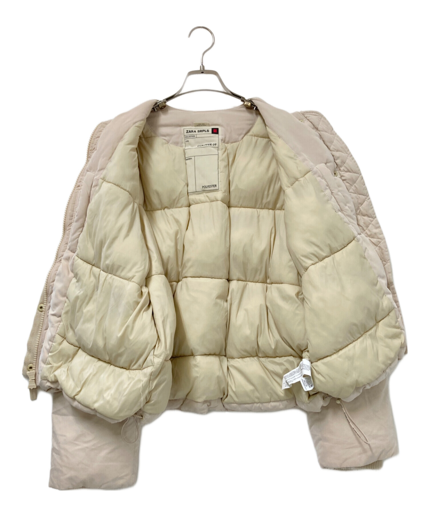 中古・古着通販】ZARA (ザラ) SRPLS中綿ジャケット ベージュ サイズ