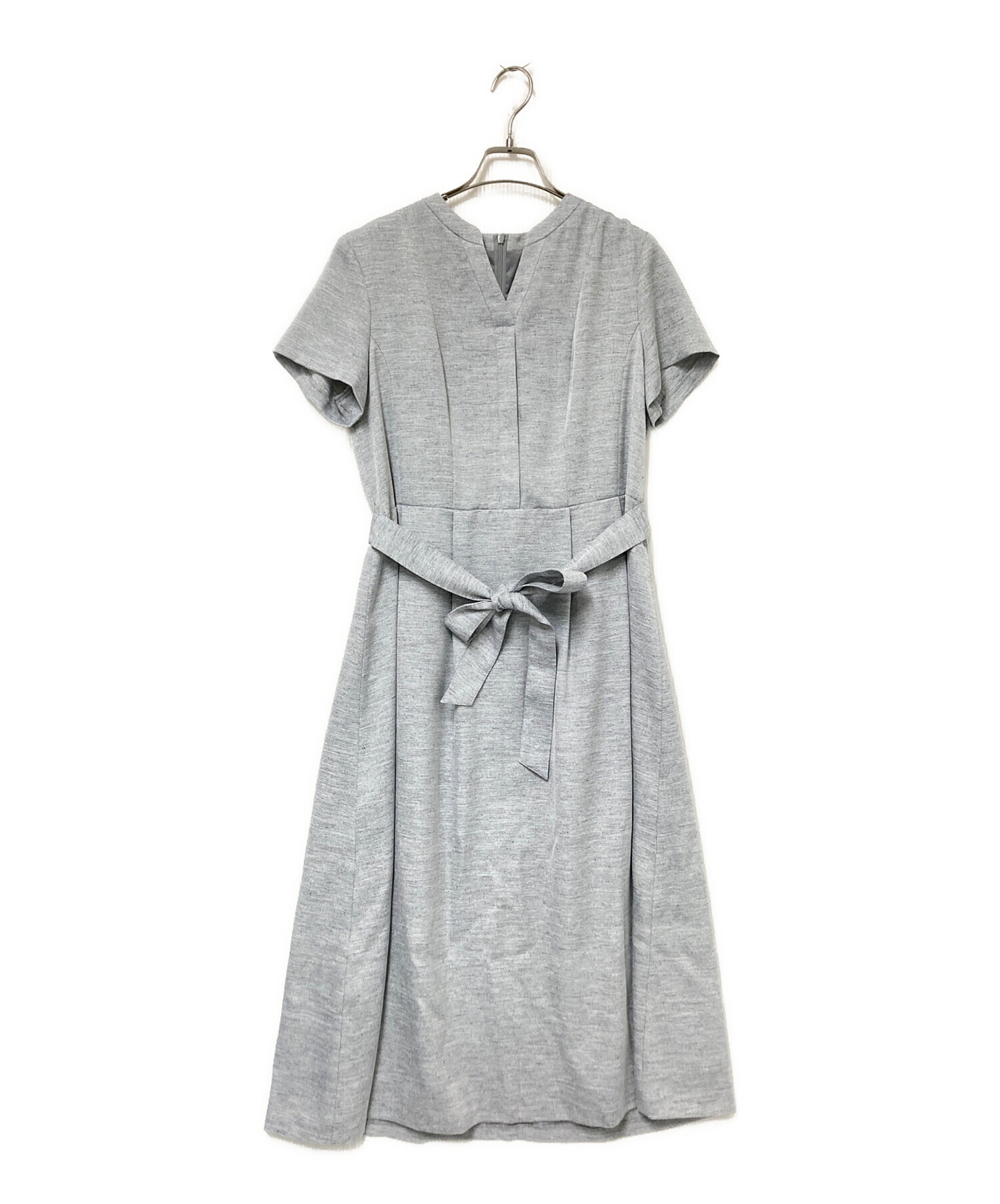 【新品未使用】one way リボンアンサンブルワンピース グレー タグ付き 中古・古着通販】UNTITLED (アンタイトル) 洗える リネンライク リボン