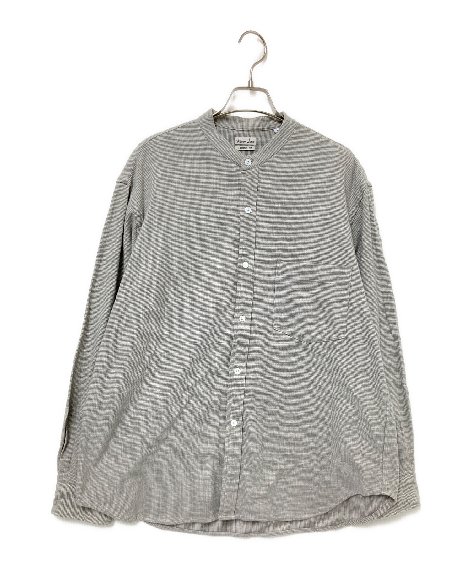 中古・古着通販】STEVEN ALAN (スティーブンアラン) ノーカラーシャツ 