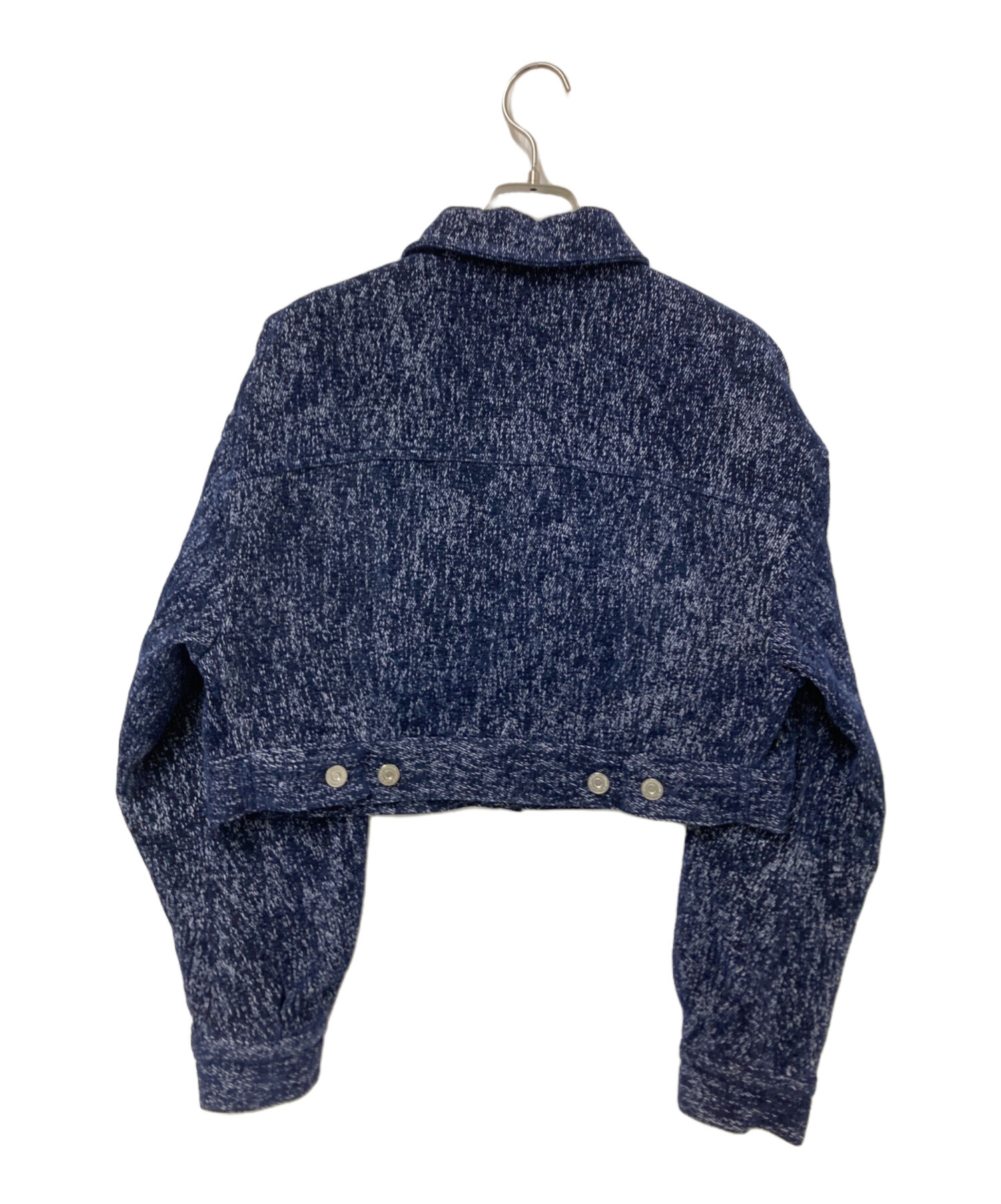 中古・古着通販】moussy (マウジー) SHORT TWEEDY ジャケット ブルー