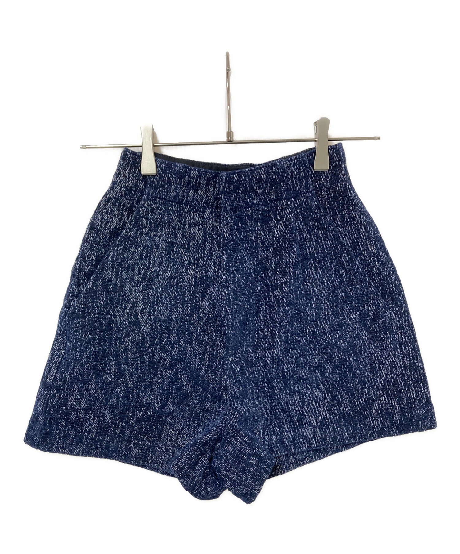 中古・古着通販】moussy (マウジー) SHORT TWEEDY ジャケット ブルー