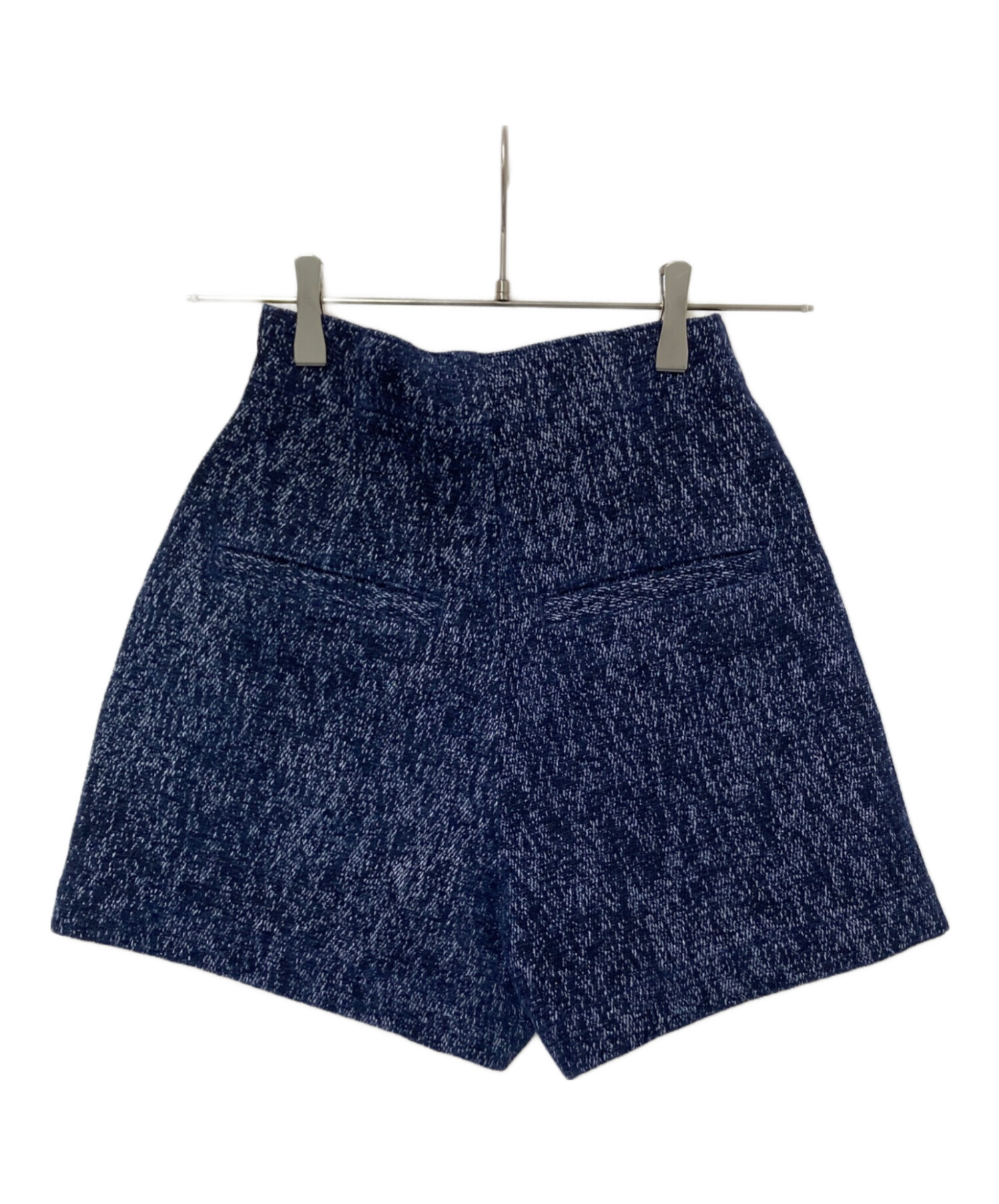 HW TWEEDY ショーツ SHORT TWEEDY ジャケット moussy 中古・古着通販】moussy (マウジー) SHORT TWEEDY ジャケット ブルー