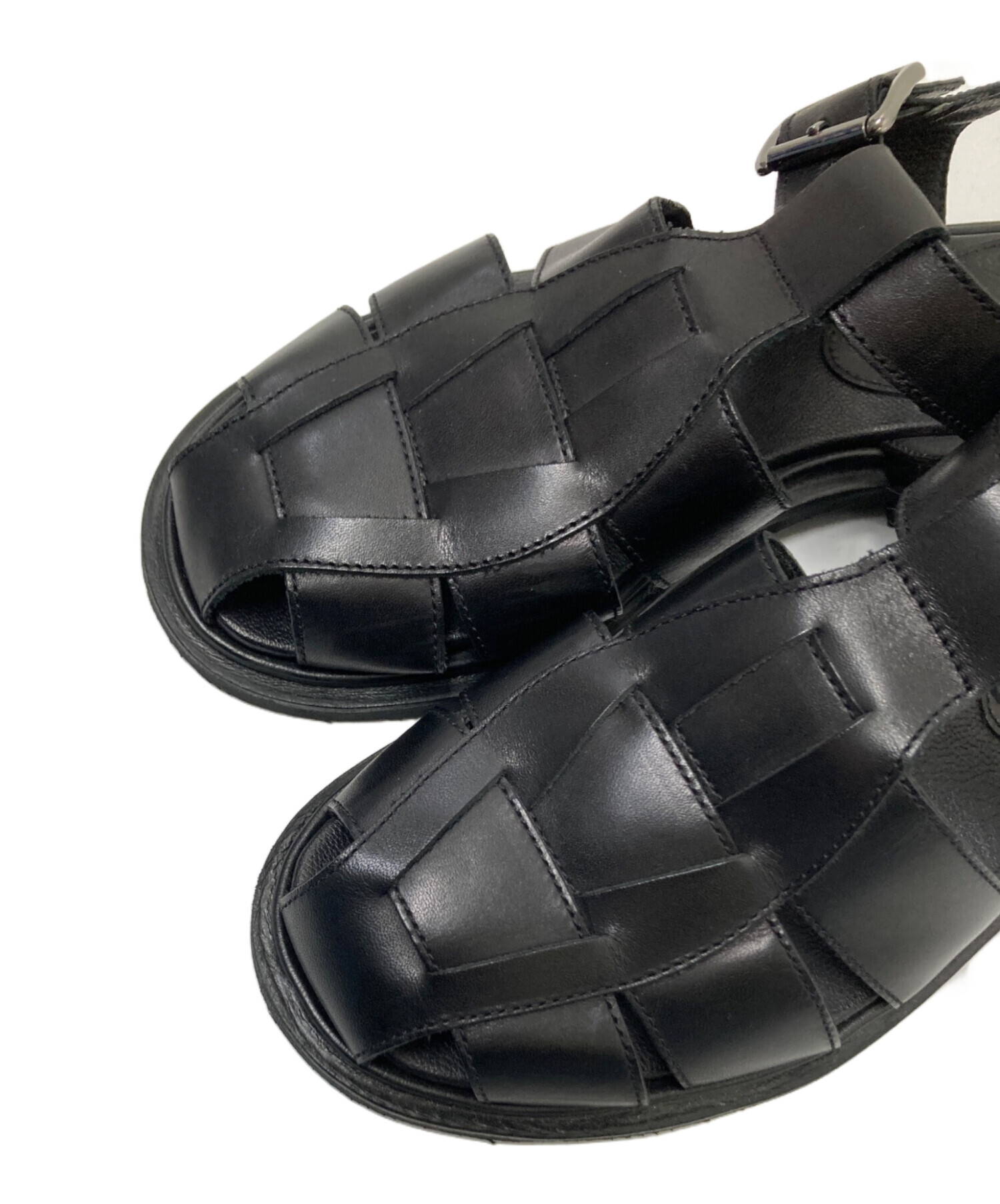 パラブーツ　グルカサンダル　レザー　ブラック26.5センチ 中古・古着通販】PARABOOT (パラブーツ) レザーグルカサンダル