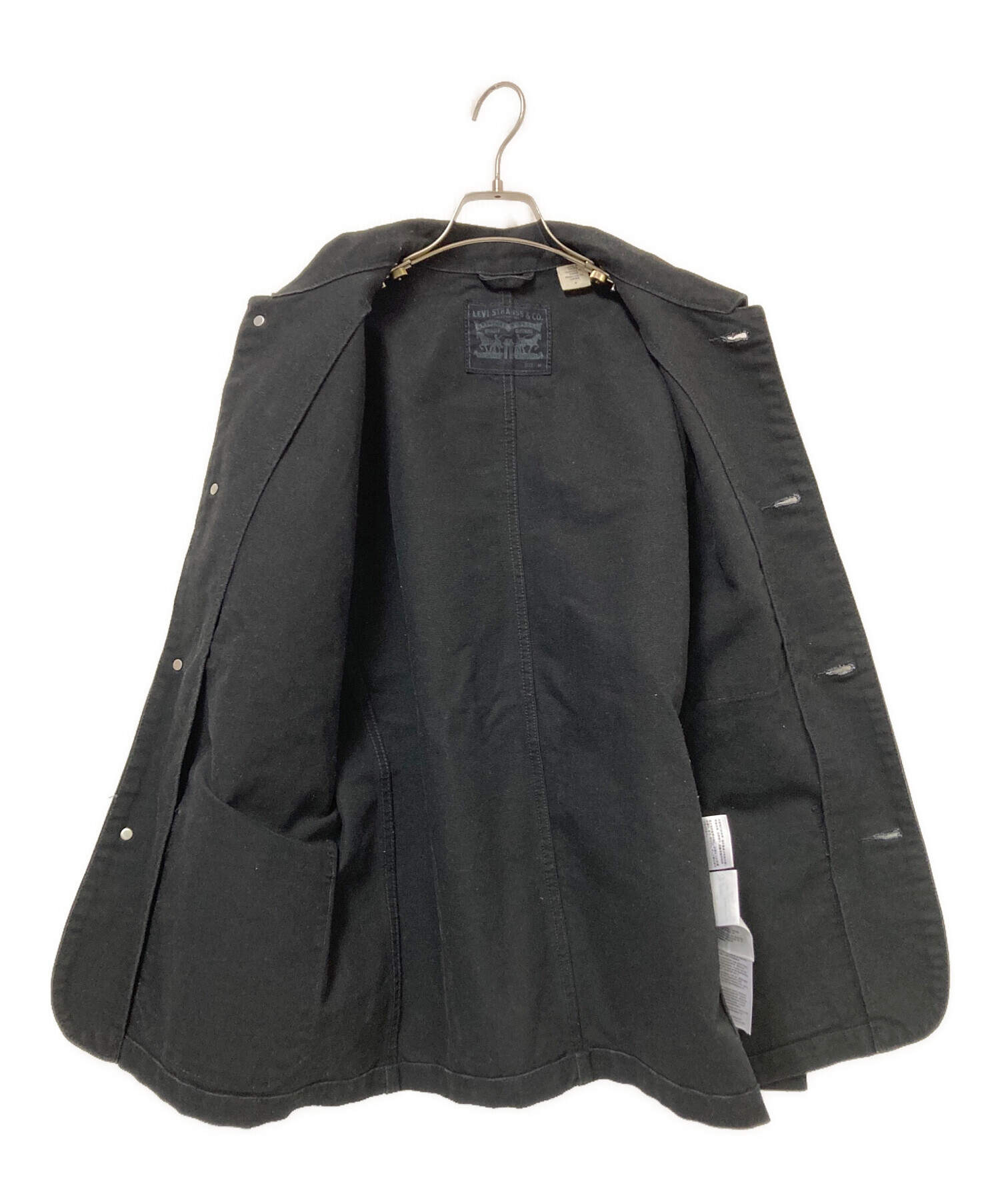 Levi's ブラック カバーオール Lサイズ 中古・古着通販】LEVI'S (リーバイス) カバーオール ブラック サイズ:M
