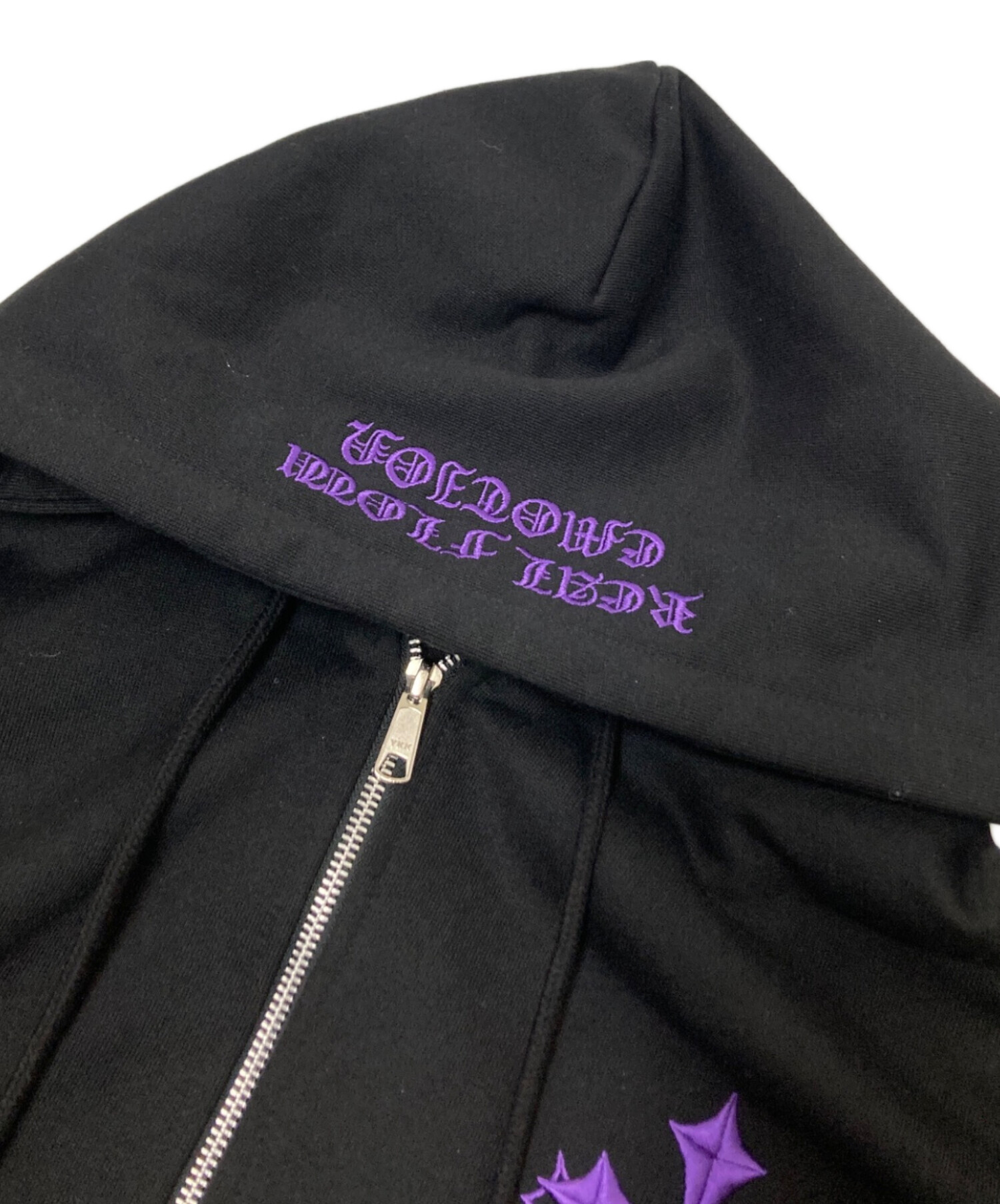 中古・古着通販】REFLEM (レフレム) クロス刺繍ZIPフーディー ブラック
