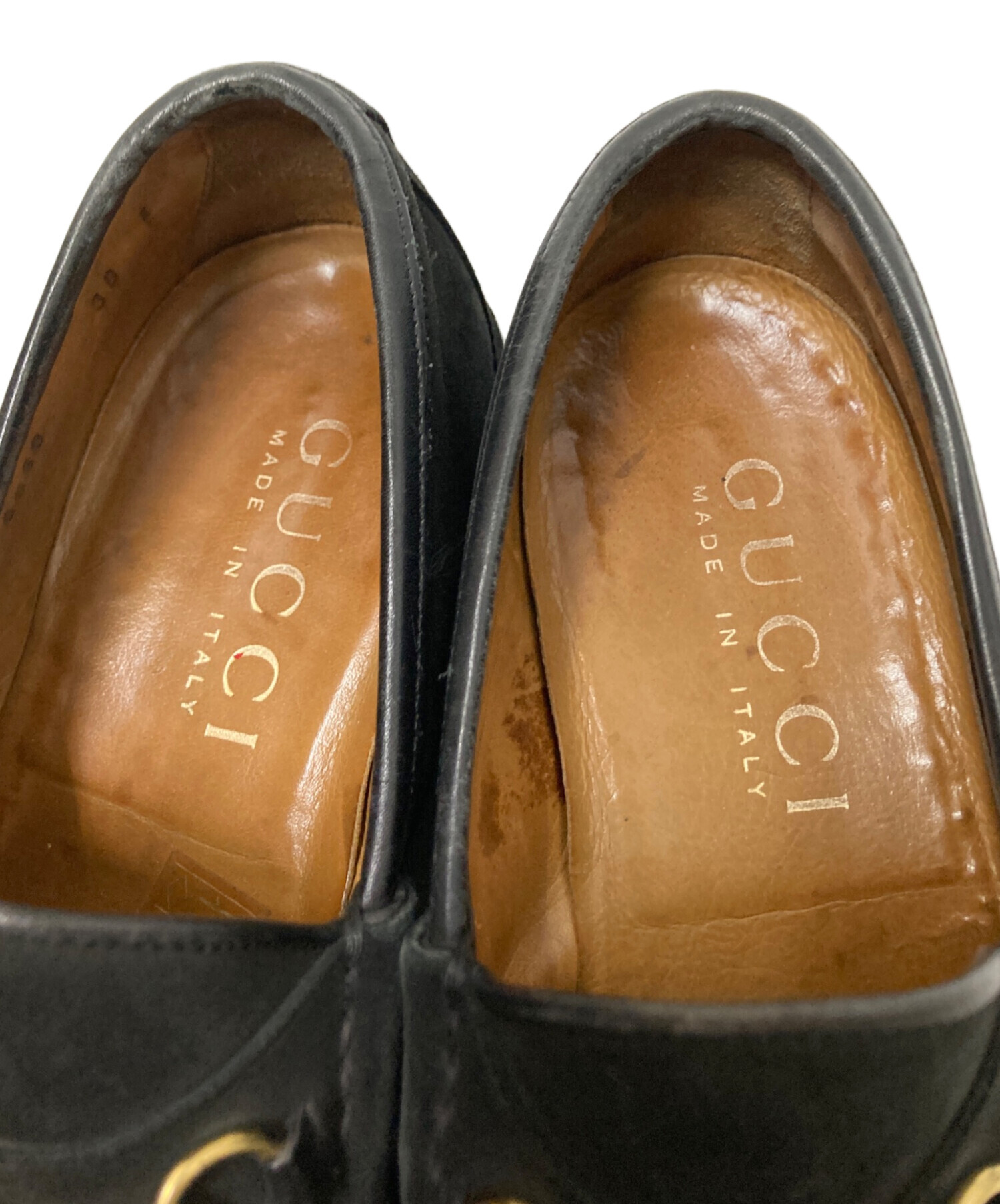 中古・古着通販】GUCCI (グッチ) スウェードホースビットローファー