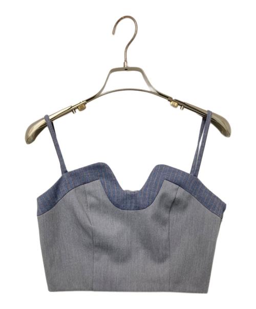 中古・古着通販】Ameri (アメリ) WAVE LINE SHORT BUSTIER グレー