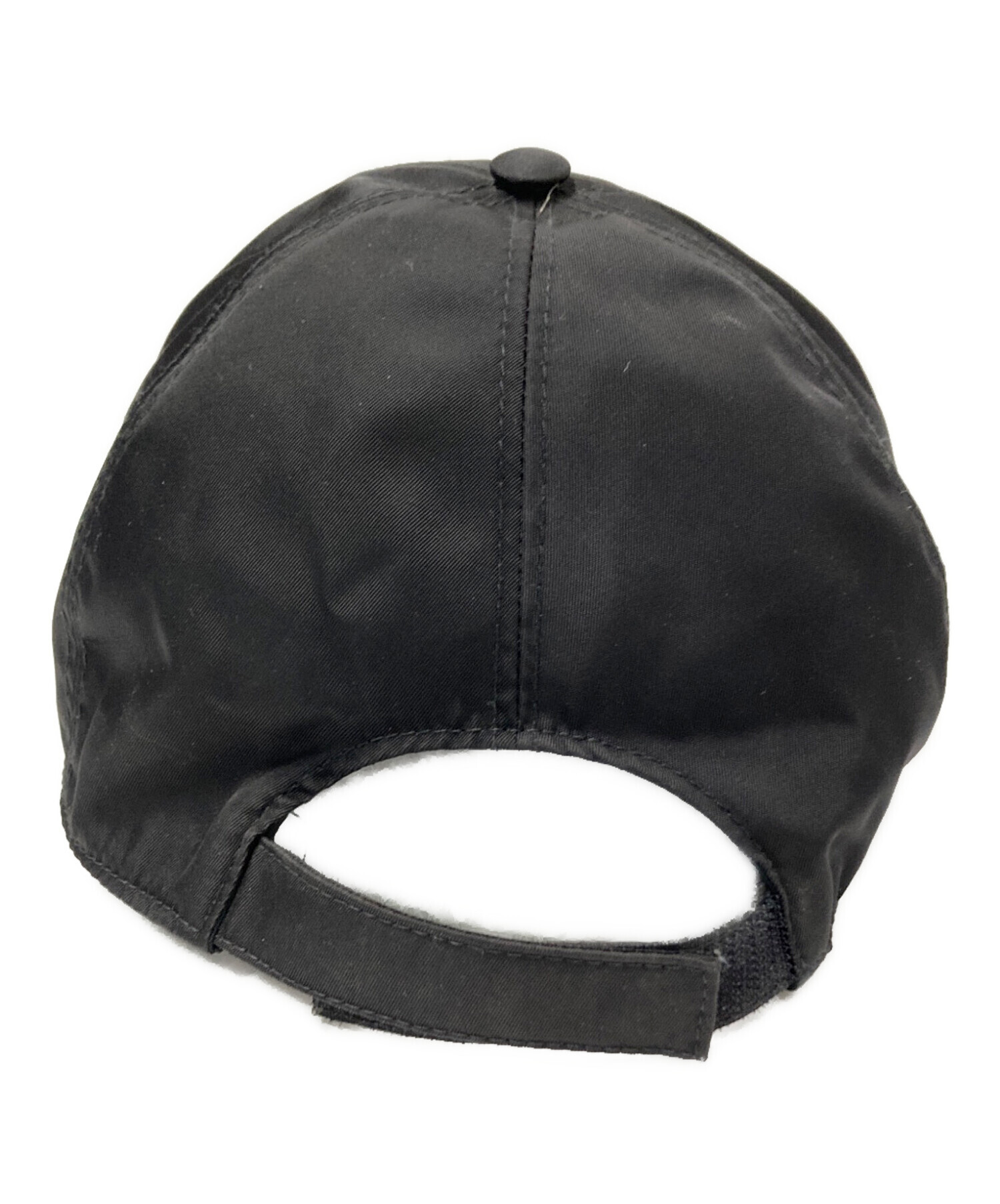 中古・古着通販】PRADA (プラダ) 三角ロゴプレートキャップ ブラック