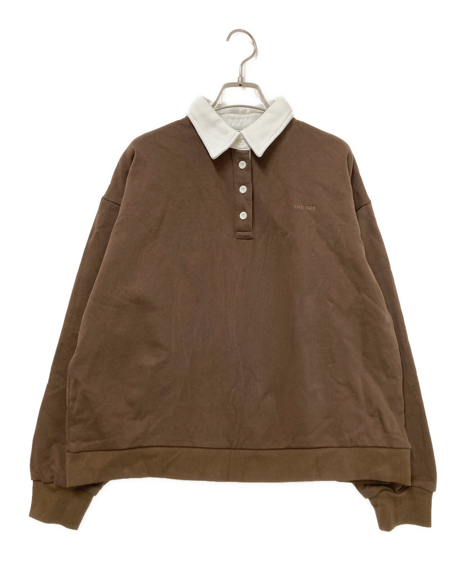 THE TOE Embarkment sweatshirt S ブラウン 中古・古着通販】THE TOE (ザ・トゥー) Embankment Sweatshirt