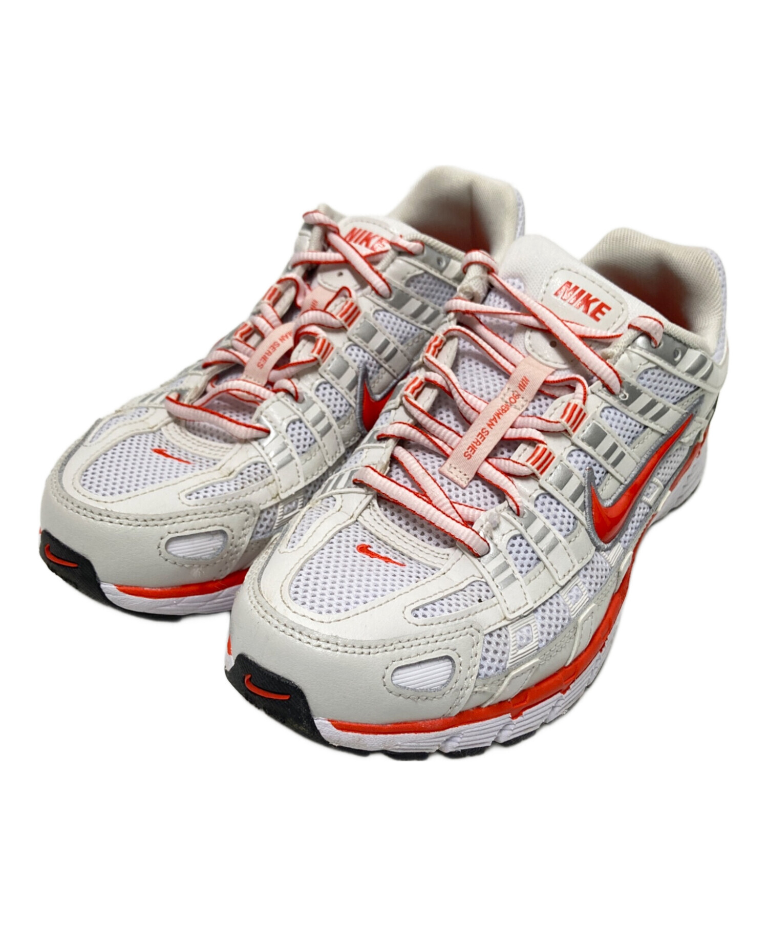 中古・古着通販】NIKE (ナイキ) P-6000 ホワイト×オレンジ サイズ:24.5