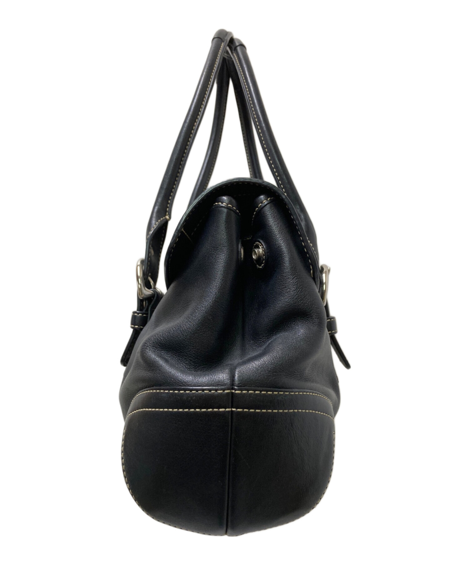 中古・古着通販】COACH (コーチ) フラップサッチェルハンドバッグ 