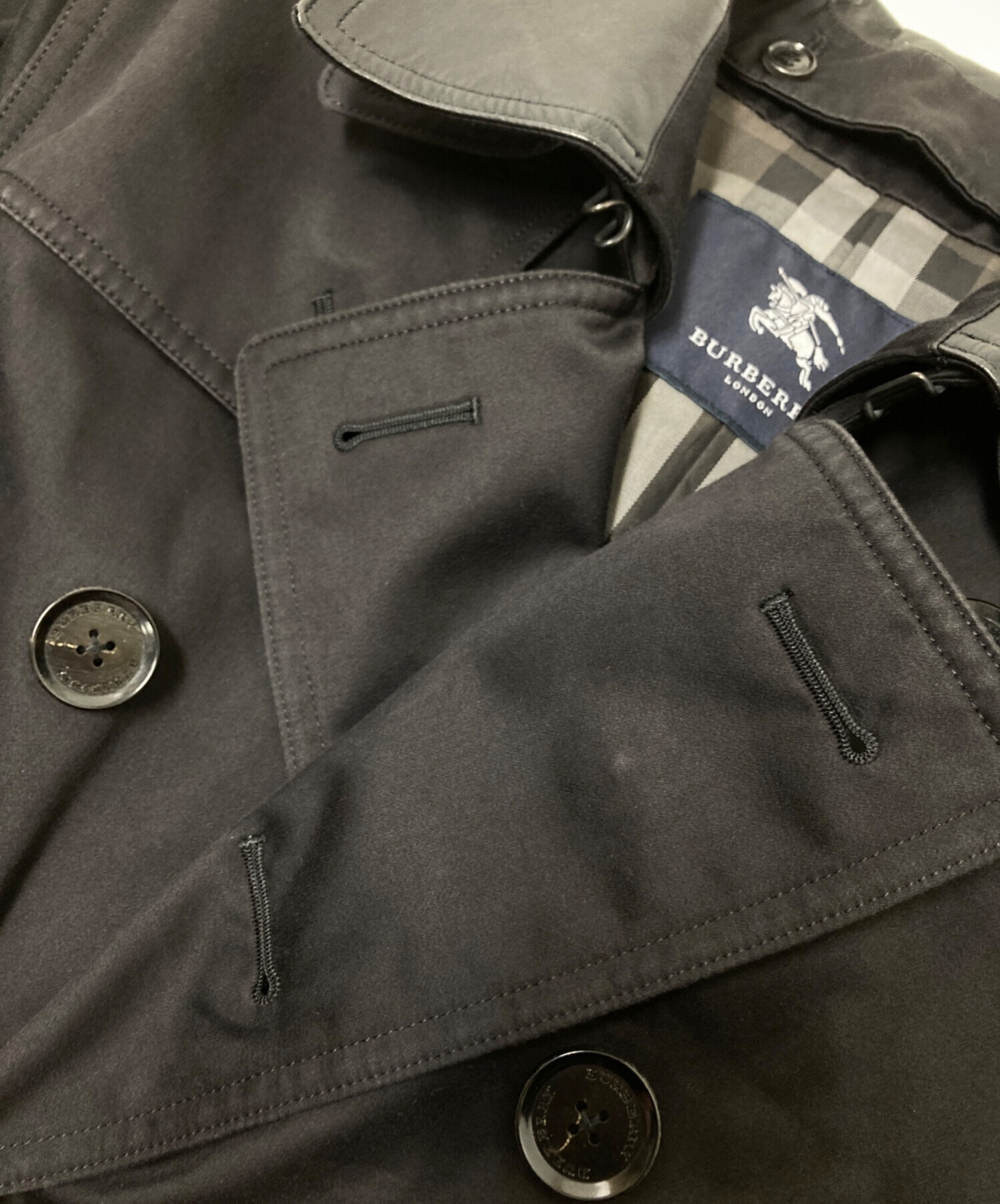 中古・古着通販】BURBERRY LONDON (バーバリーロンドン) レザー切替