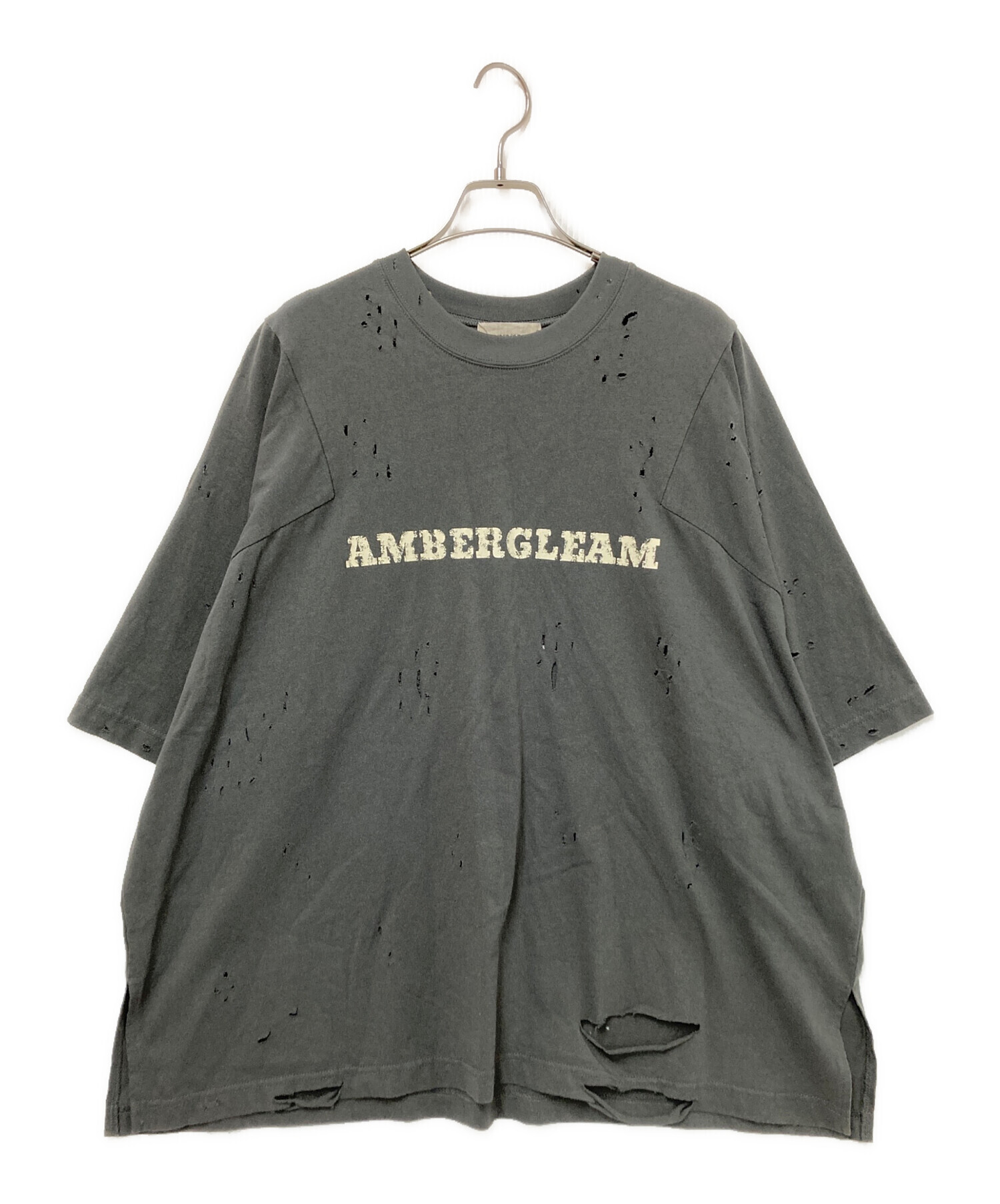 中古・古着通販】AMBERGLEAM (アンバーグリーム) ダメージロゴTシャツ
