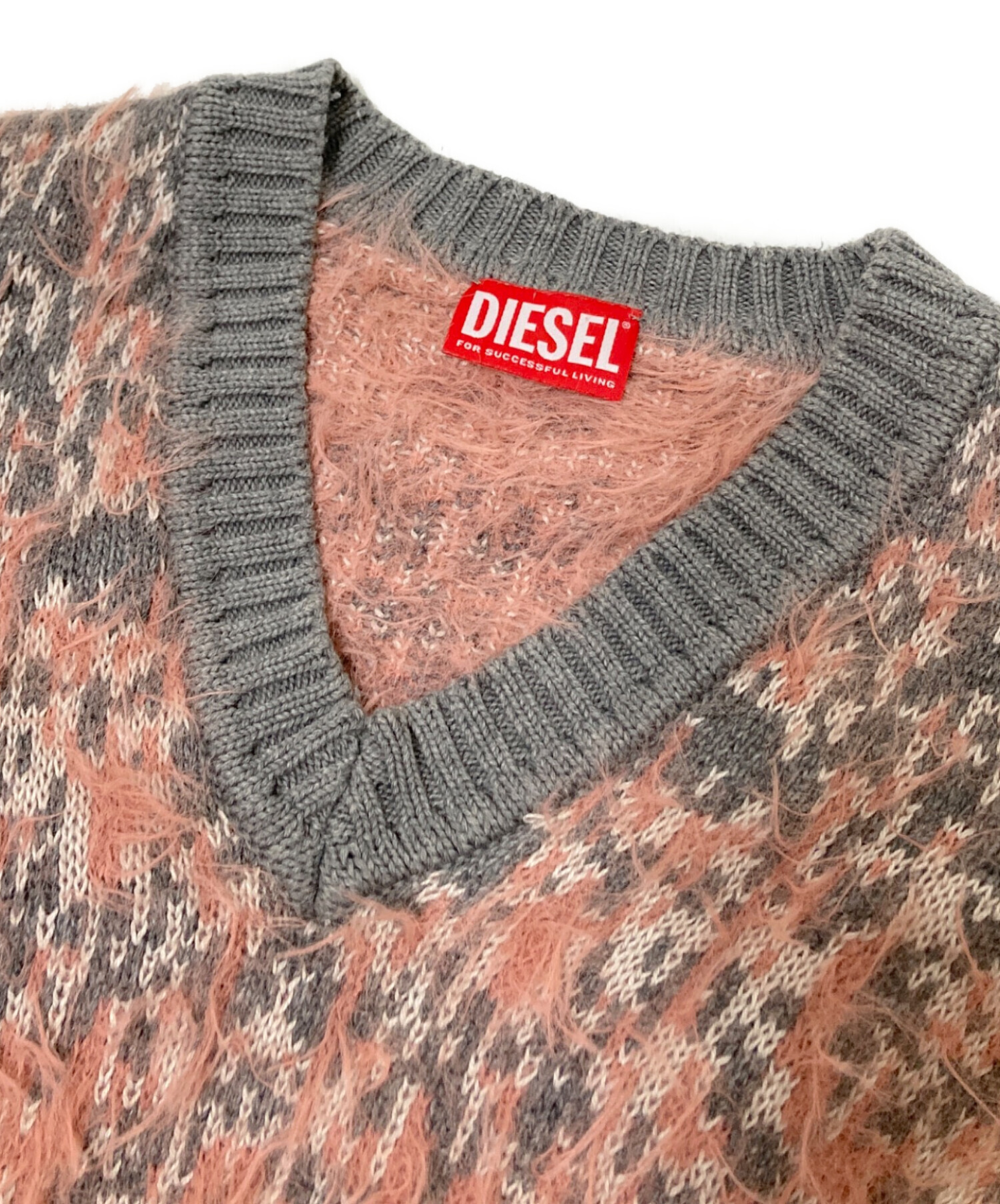 中古・古着通販】DIESEL (ディーゼル) M-RENZAセーター ピンク サイズ