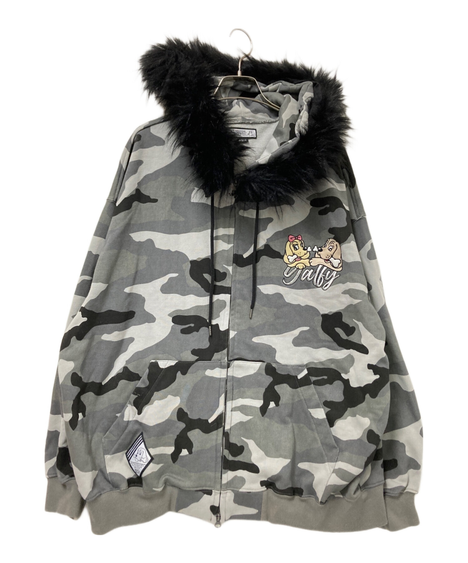 中古・古着通販】GALFY (ガルフィー) カモ柄パーカー グレー サイズ