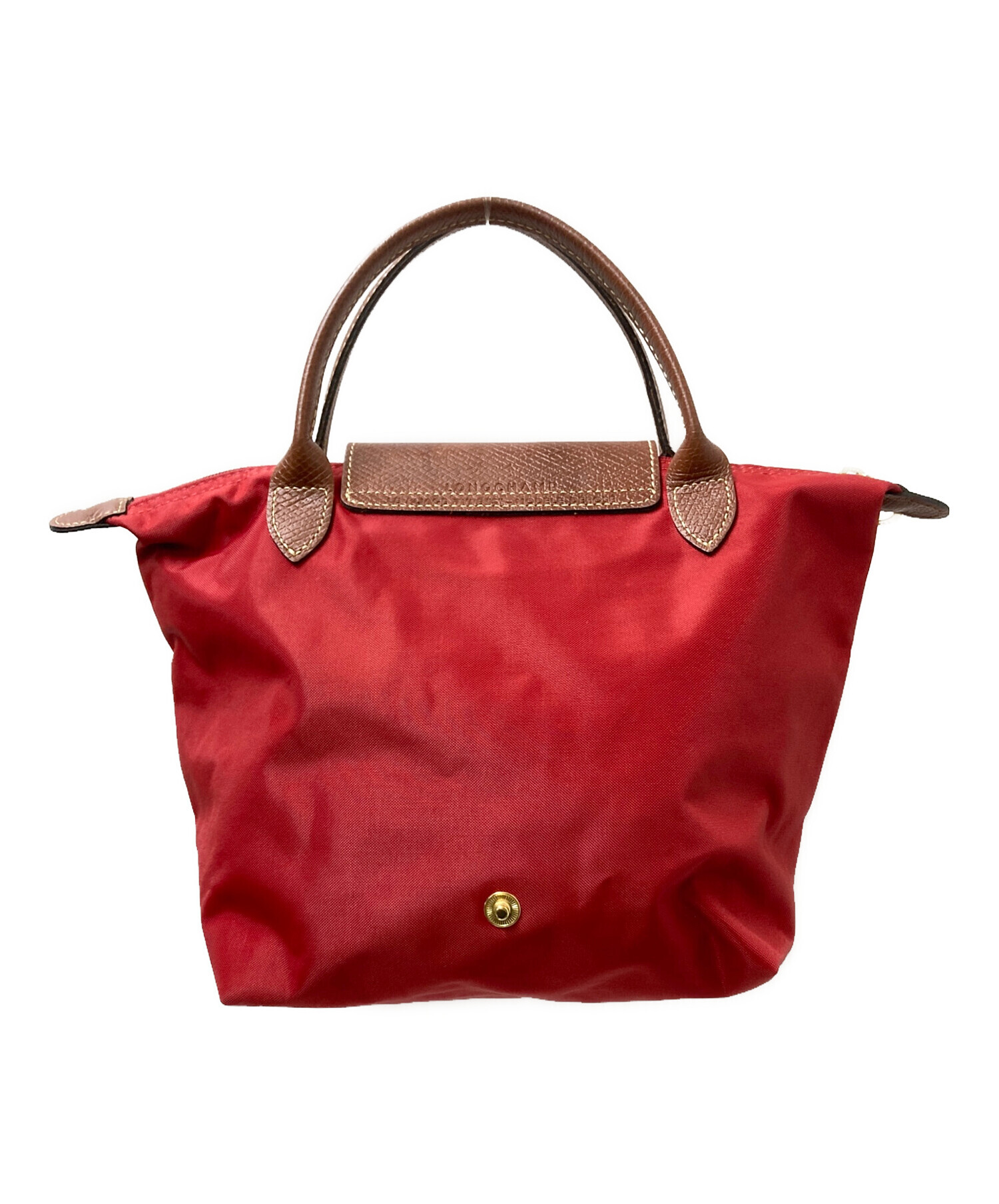 中古・古着通販】LONGCHAMP (ロンシャン) 舟形トートバッグ レッド