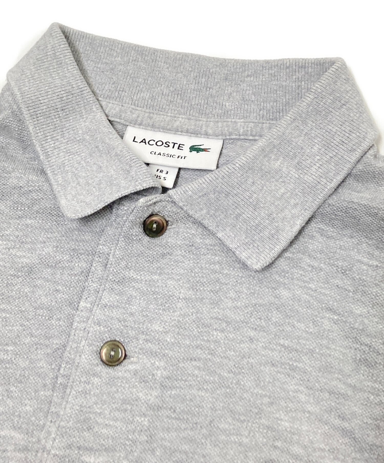 中古・古着通販】LACOSTE (ラコステ) ポロシャツ グレー サイズ:US:S