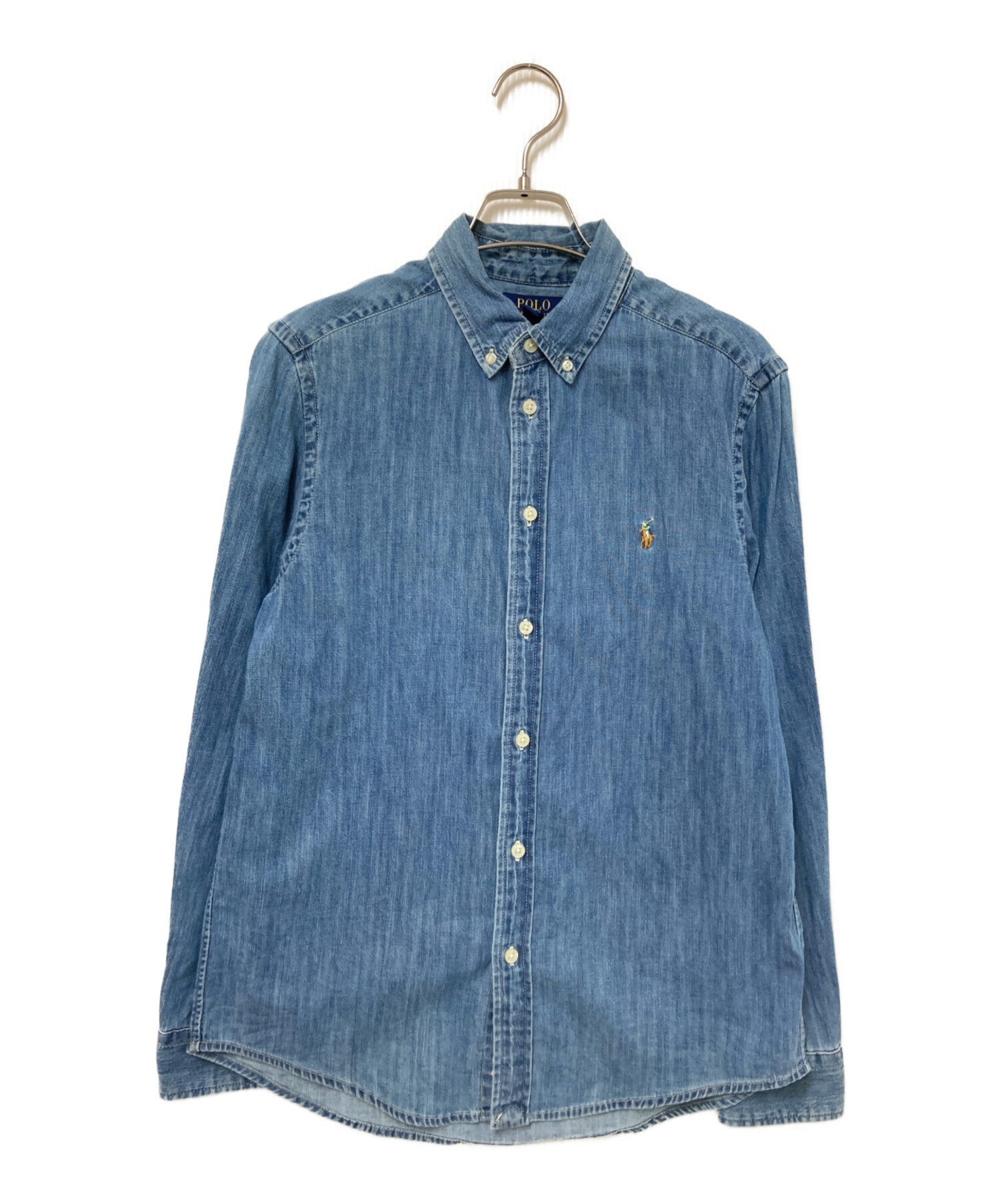 Sサイズ ポロ　ラルフローレン　デニムシャツ インディゴ染め 中古・古着通販】POLO RALPH LAUREN (ポロ・ラルフローレン) デニム