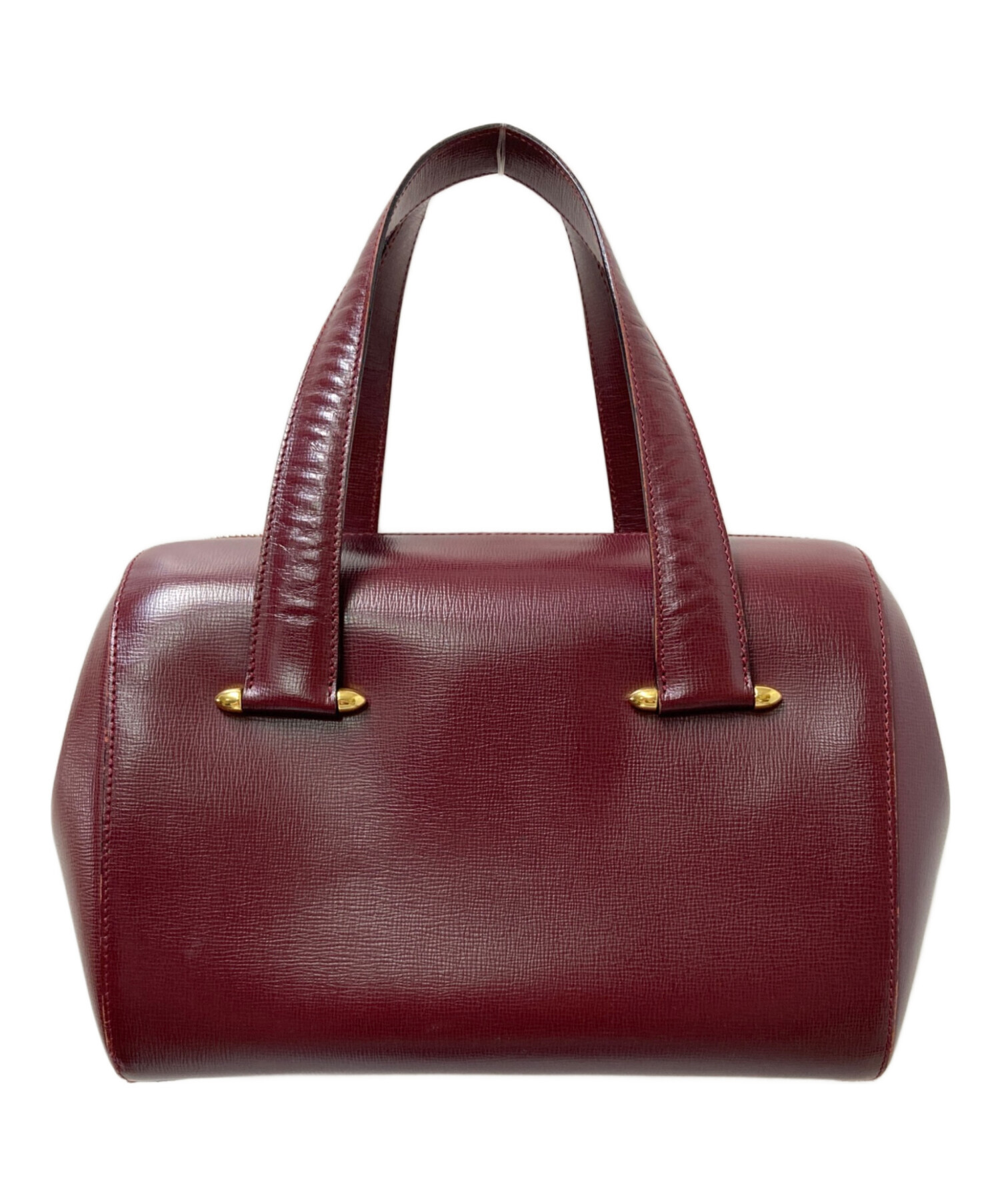 中古・古着通販】Cartier (カルティエ) ミニボストンバッグ ボルドー