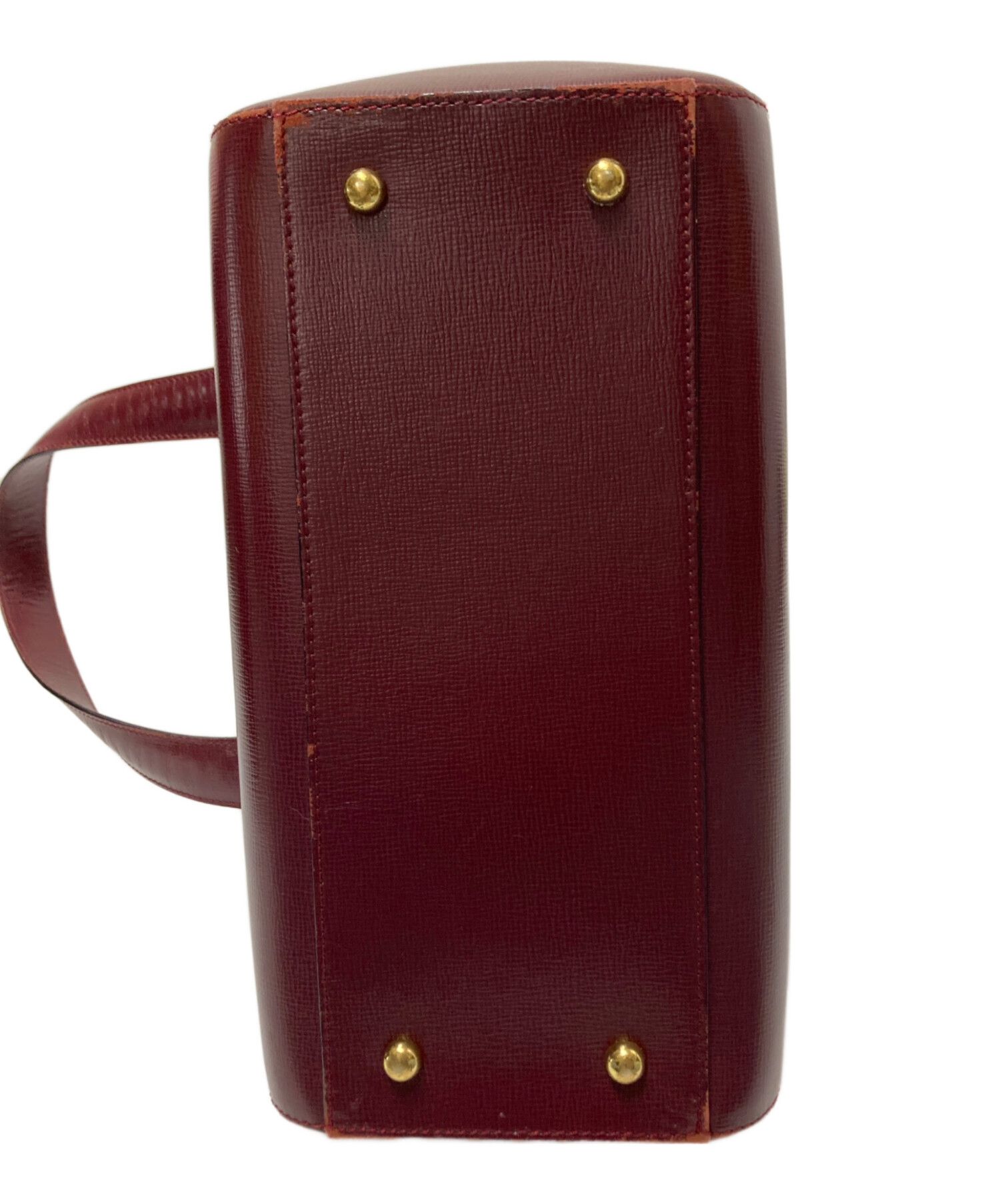 cartier カルティエ ミニボストンバック ボルドー 中古・古着通販】Cartier (カルティエ) 【古着】ミニボストンバッグ