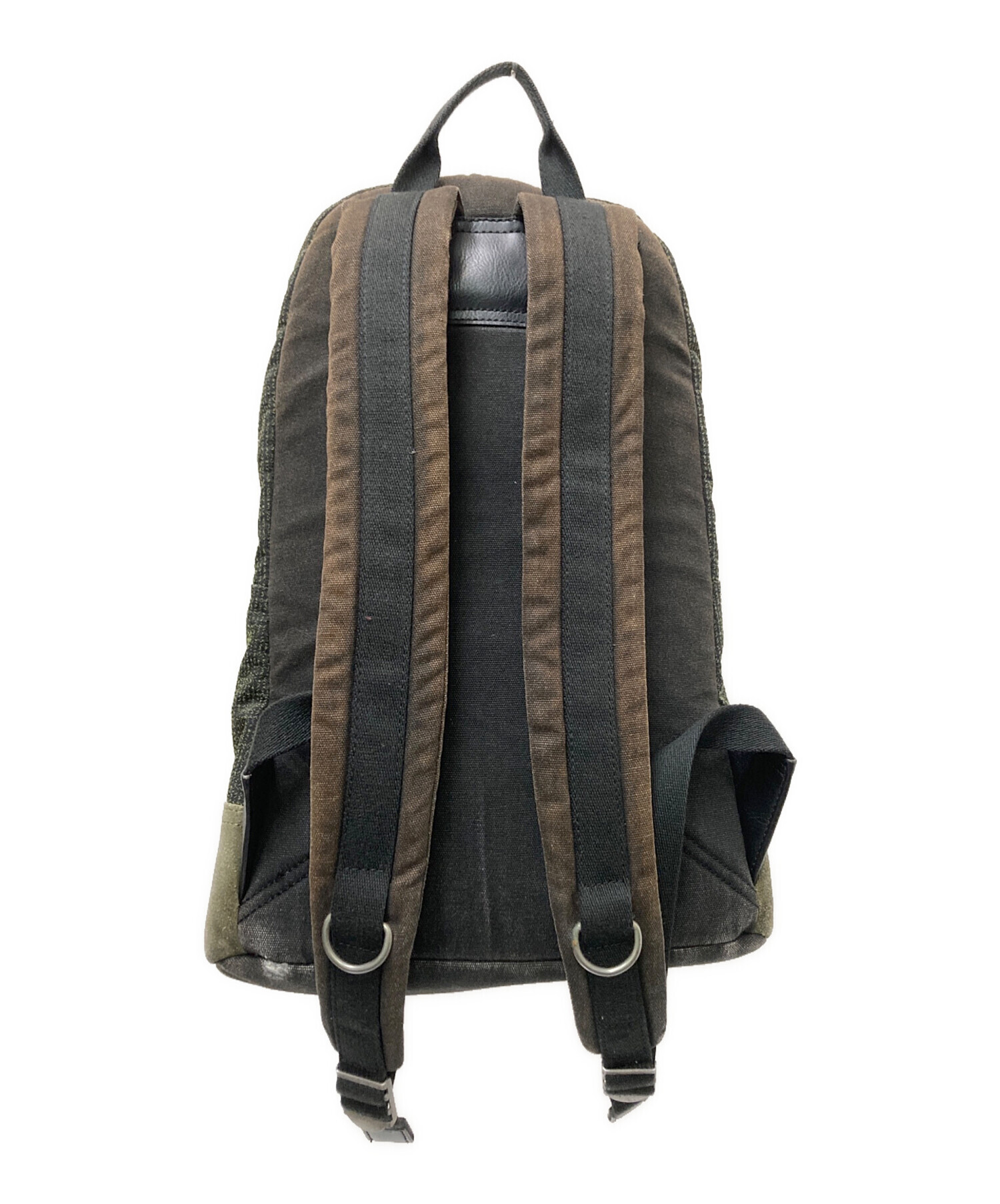 中古・古着通販】DIESEL (ディーゼル) 切替リュック グリーン×ベージュ 