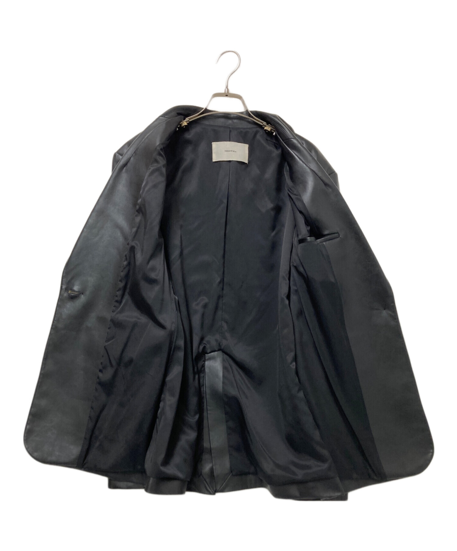 【新品未使用タグ付】TODAYFUL エコレザージャケットBLK/36 中古・古着通販】TODAYFUL (トゥデイフル) Ecoleather Tailored Jacket