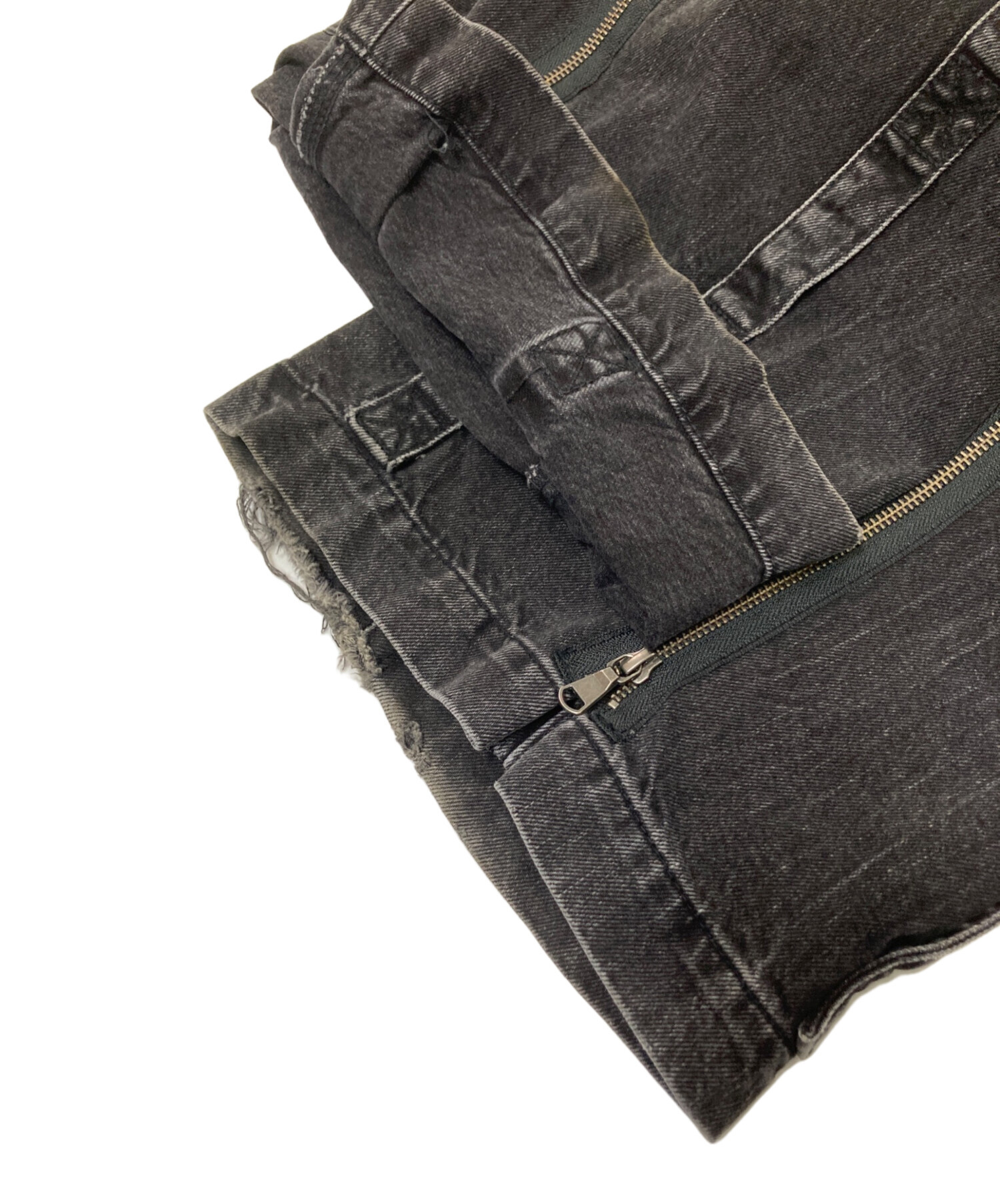 中古・古着通販】ZARA (ザラ) ギミックデニムカーゴパンツ ブラック