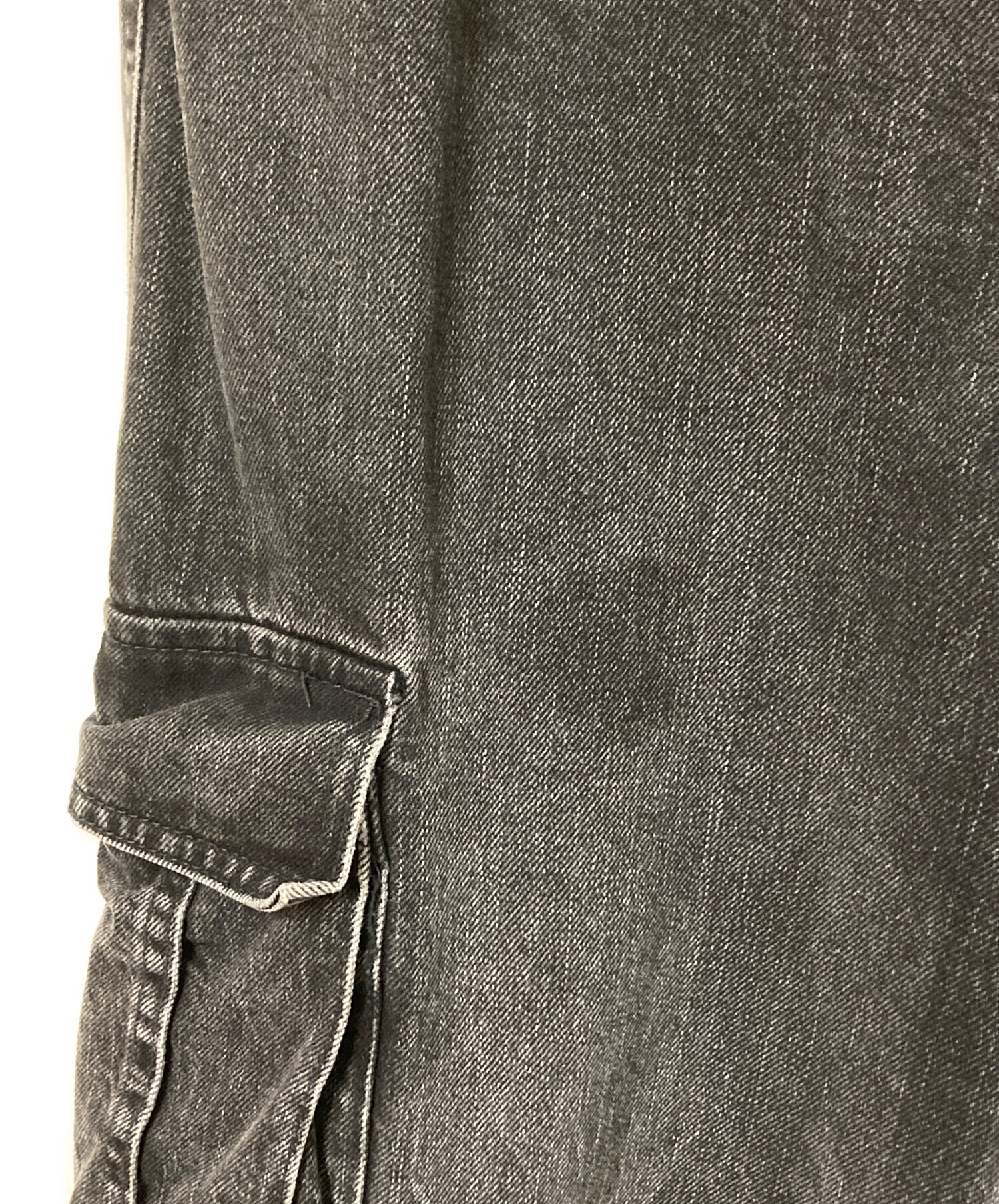 中古・古着通販】ZARA (ザラ) ギミックデニムカーゴパンツ ブラック