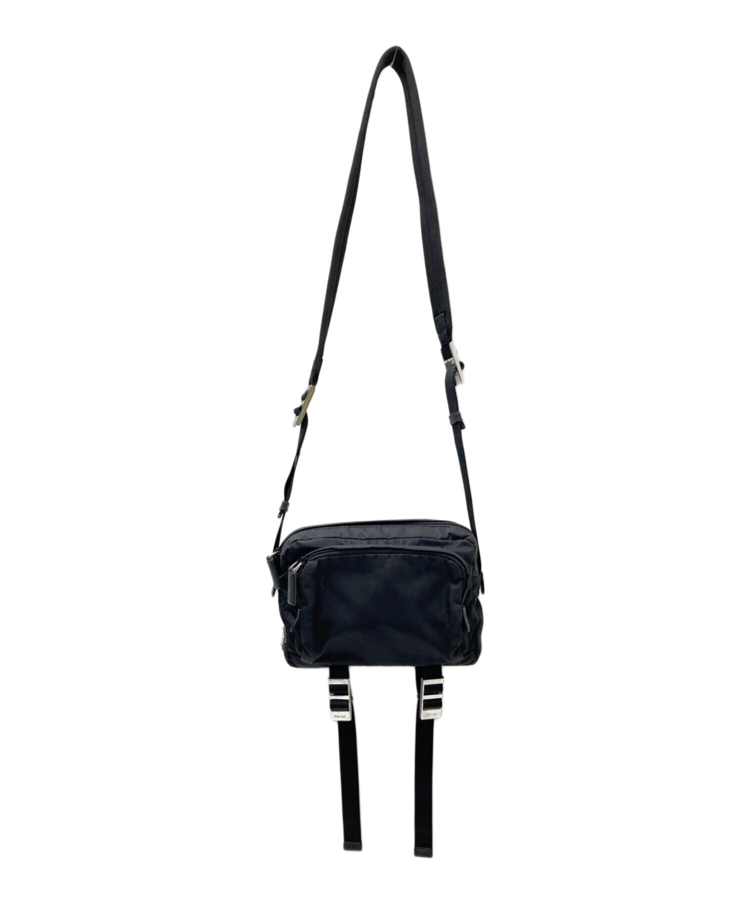 PRADA プラダ ショルダーバッグ  黒 【古着】【中古】【送料無料】 中古・古着通販】PRADA (プラダ) ショルダーバッグ ブラック｜ブランド
