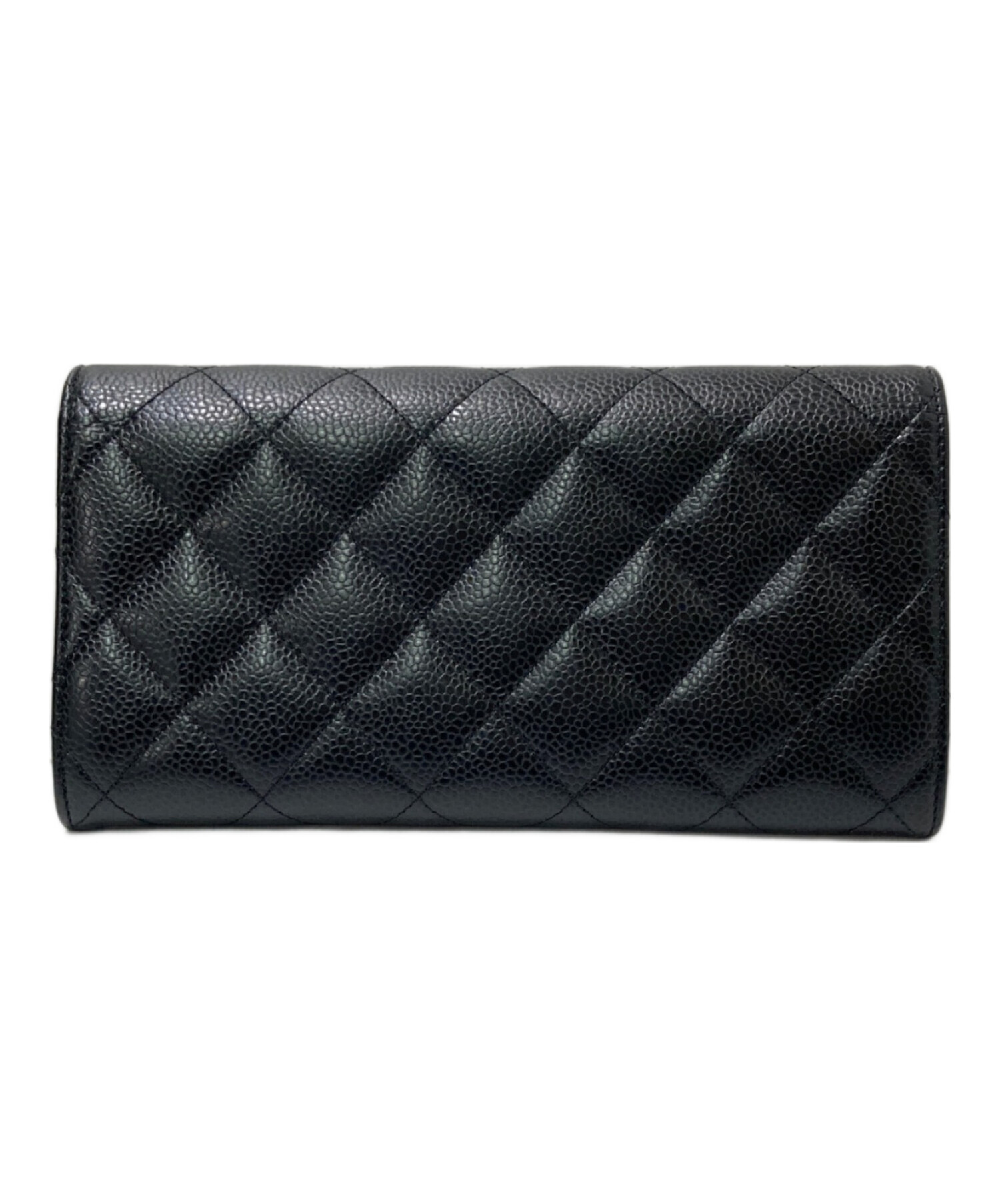 シャネル マトラッセキャビア ロングウォレット  【Aランク】【中古】 中古・古着通販】CHANEL (シャネル) マトラッセキャビアスキロング