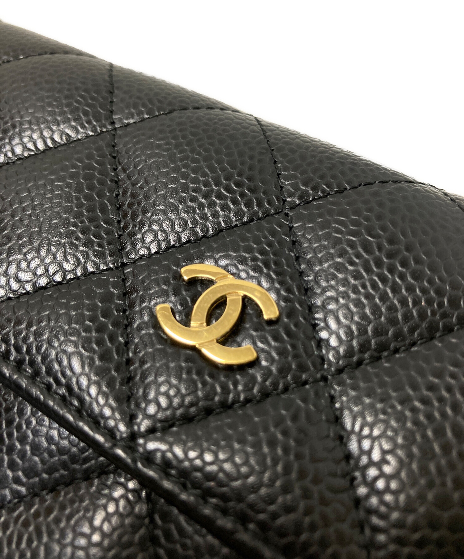 シャネル マトラッセキャビア ロングウォレット  【Aランク】【中古】 中古・古着通販】CHANEL (シャネル) マトラッセキャビアスキロング