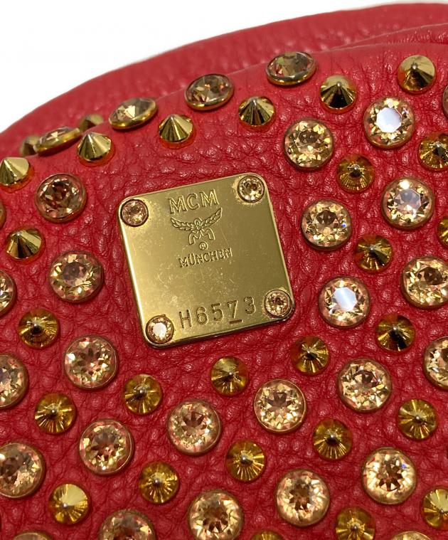 中古・古着通販】MCM (エムシーエム) スタッズリュック レッド サイズ