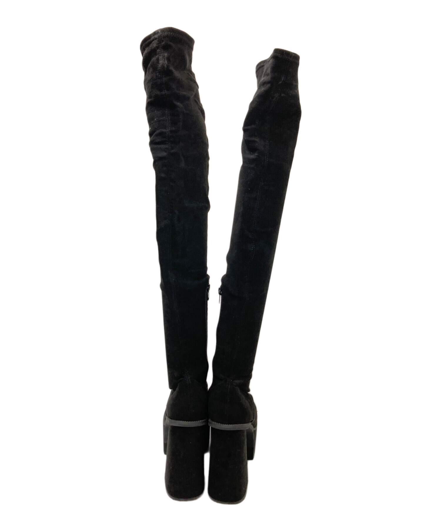 中古・古着通販】EMODA (エモダ) ロングブーツ ブラック サイズ: L